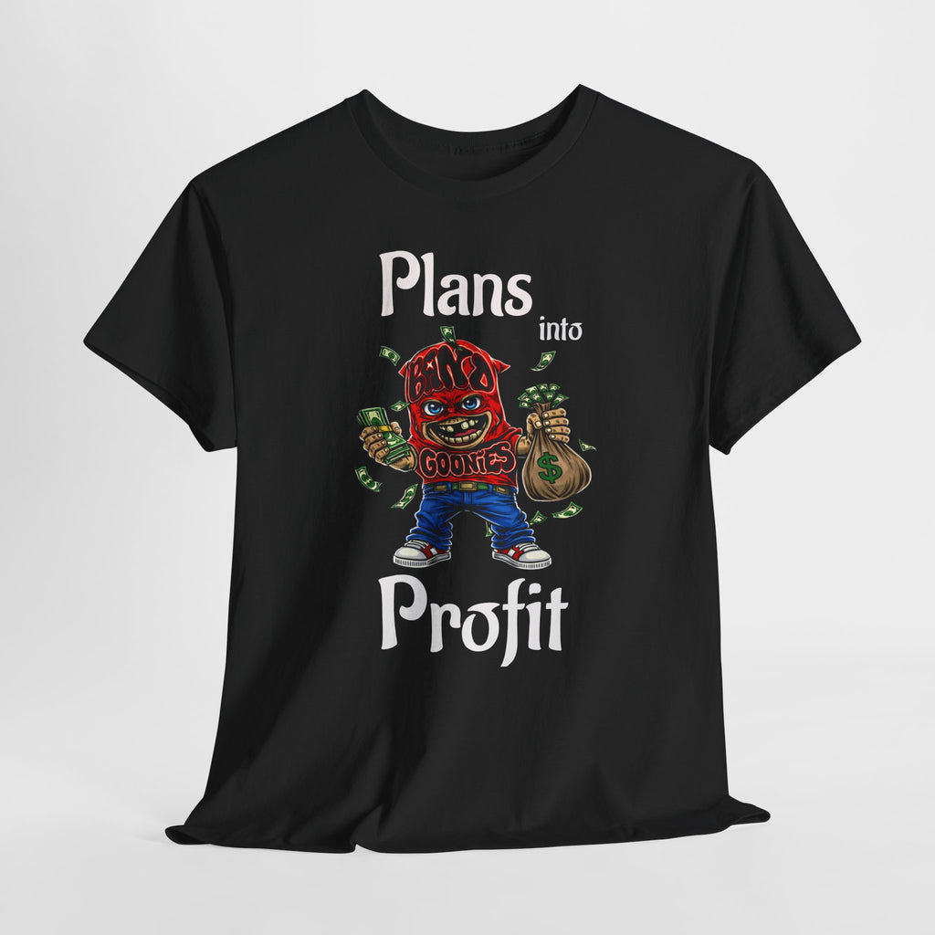 Heavy Cotton T-Shirt | Red Goonie "Plans into Profit"