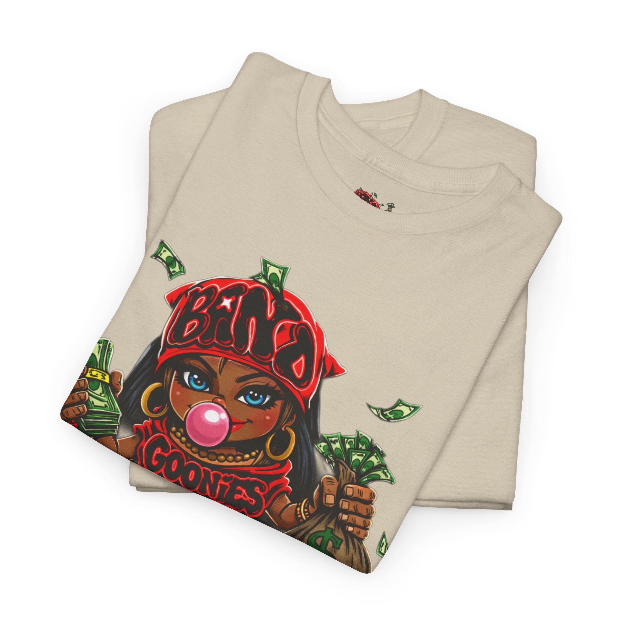 Heavy Cotton T-Shirt | Girl Goonie "Bubblegum Girl"