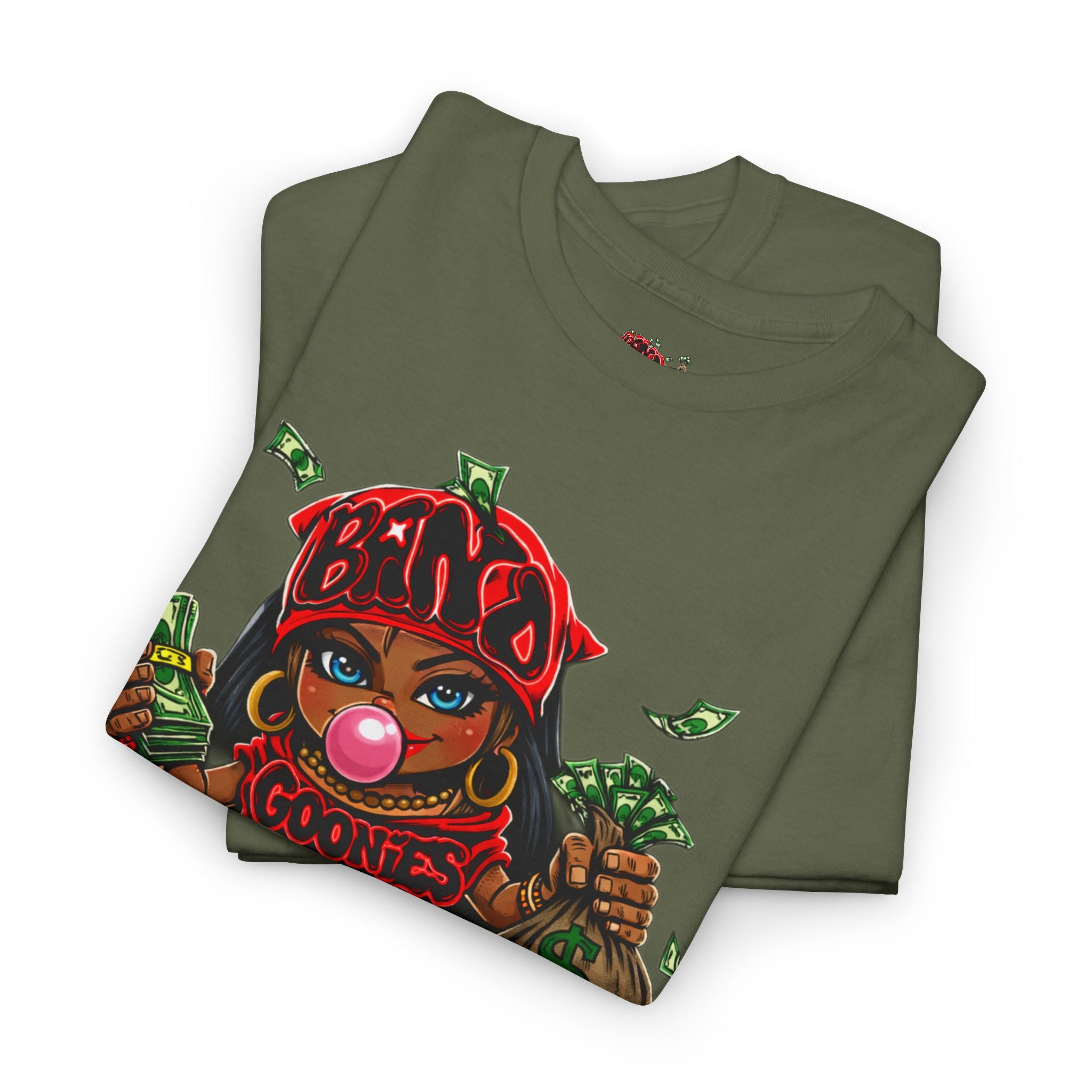 Heavy Cotton T-Shirt | Girl Goonie "Bubblegum Girl"