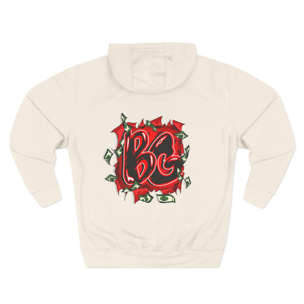 Three-Panel Fleece Hoodie