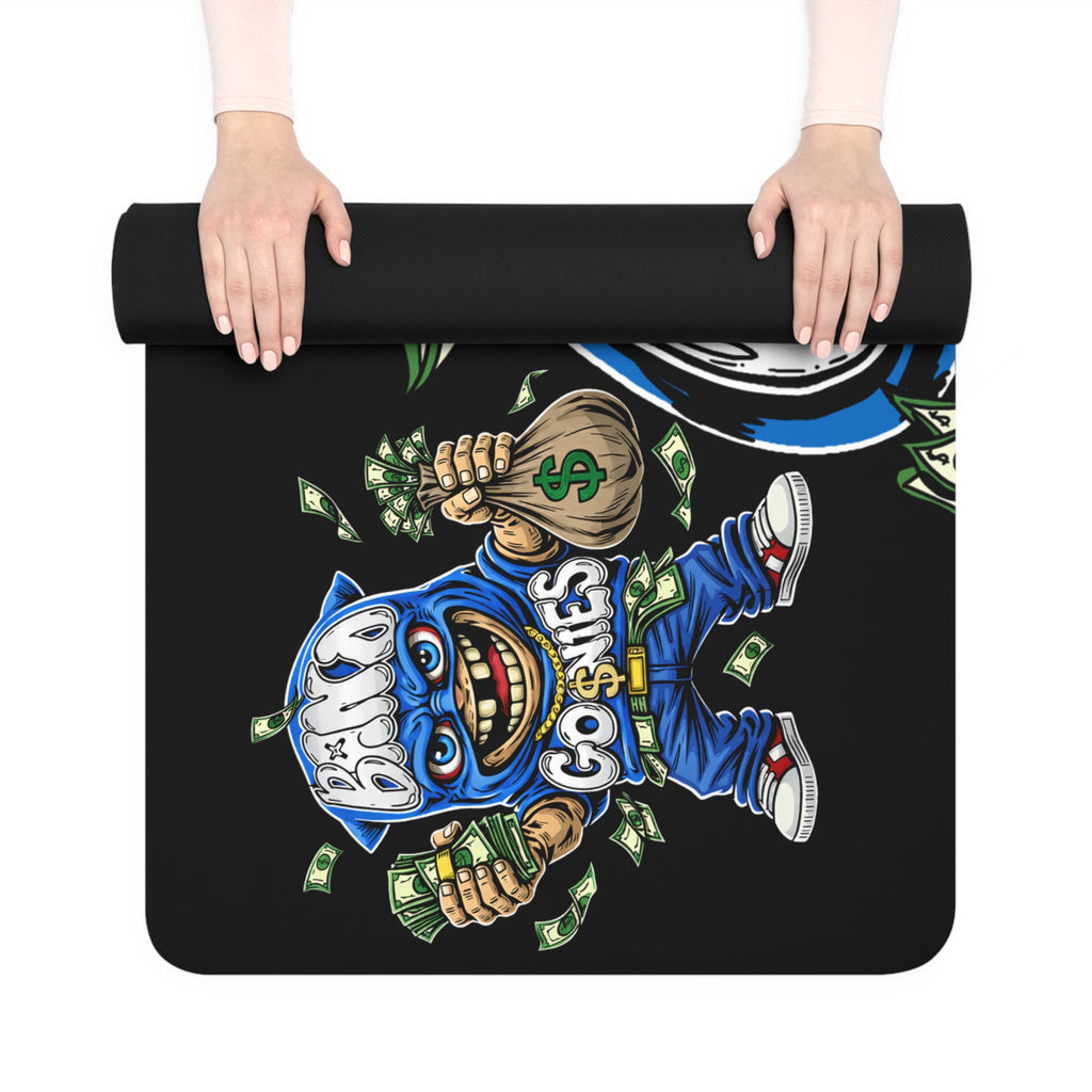 Rubber Yoga Mat | Black & Blue