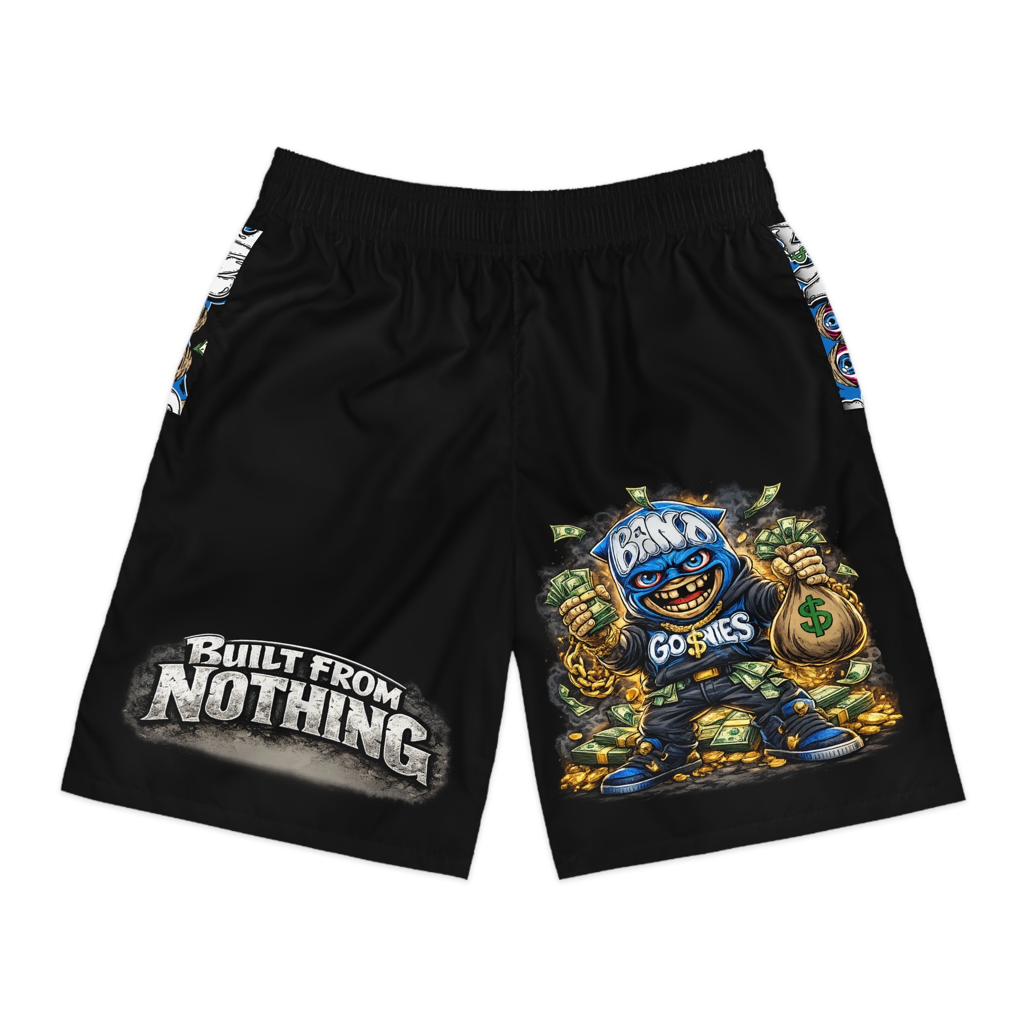 Men's Jogger Shorts (Black) | Blue Goonie "Built From Nothing"