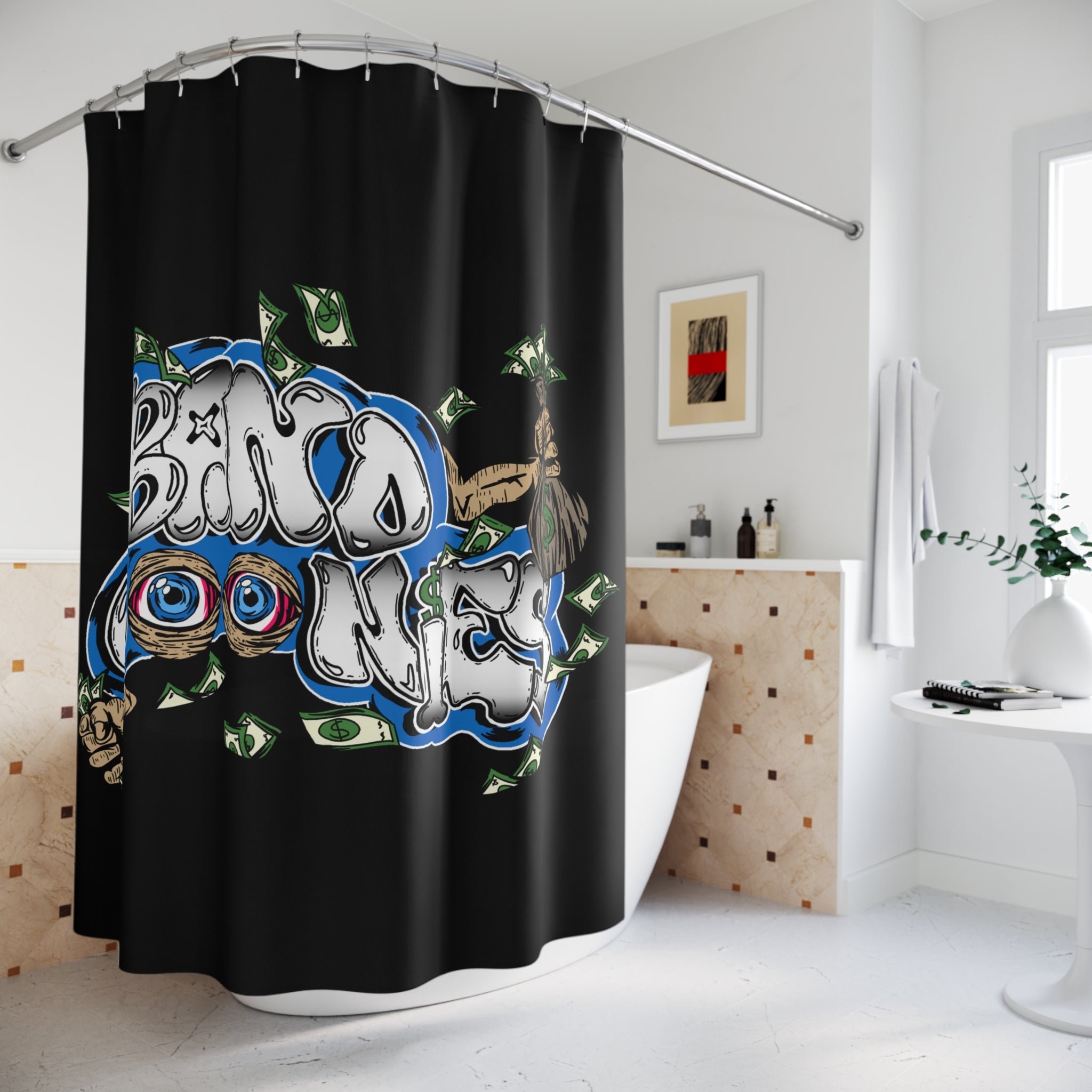 Bathroom Shower Curtain | Blue Band Goonies