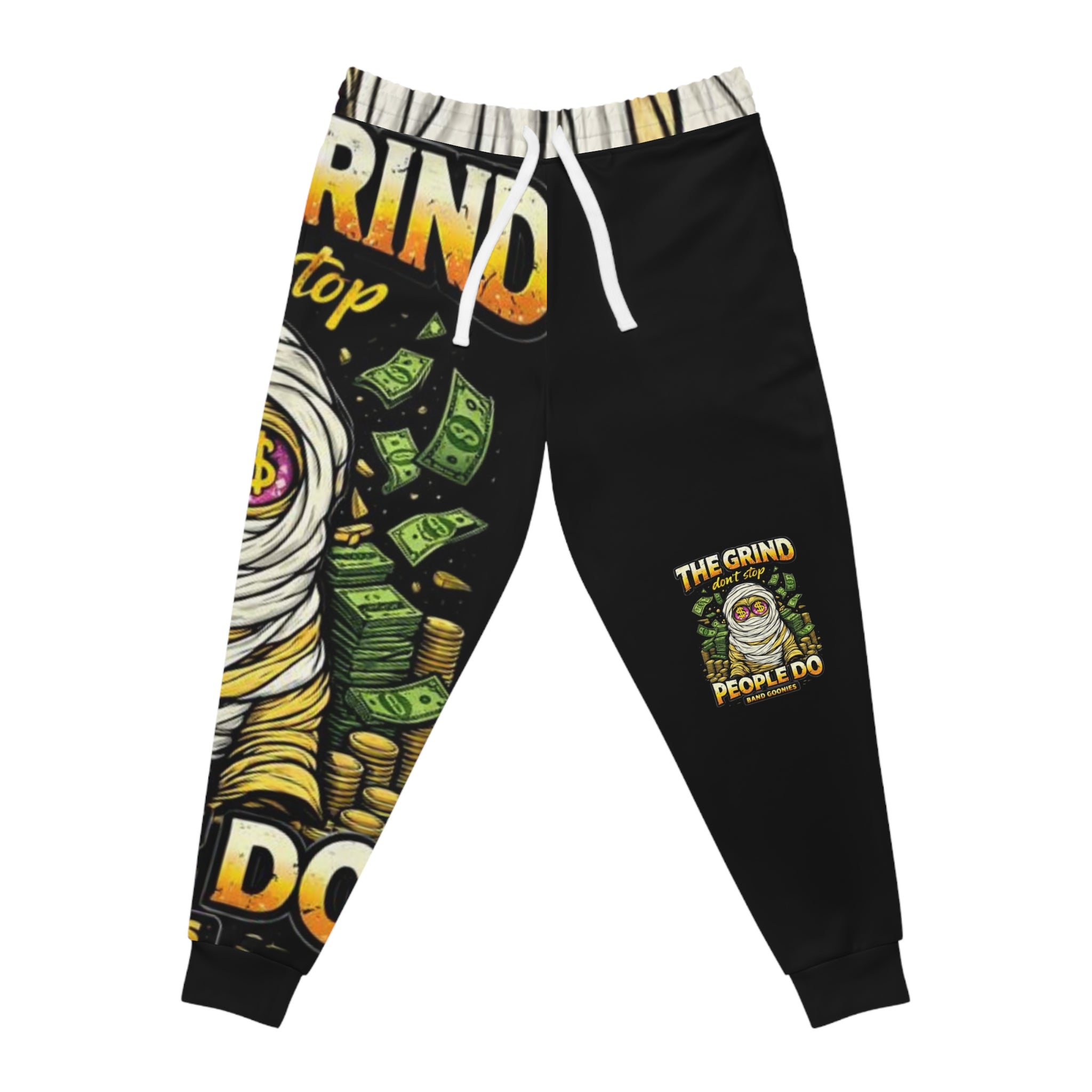 Athletic Joggers (Black) | OG Goonie "The Grind Don't Stop, People Do"
