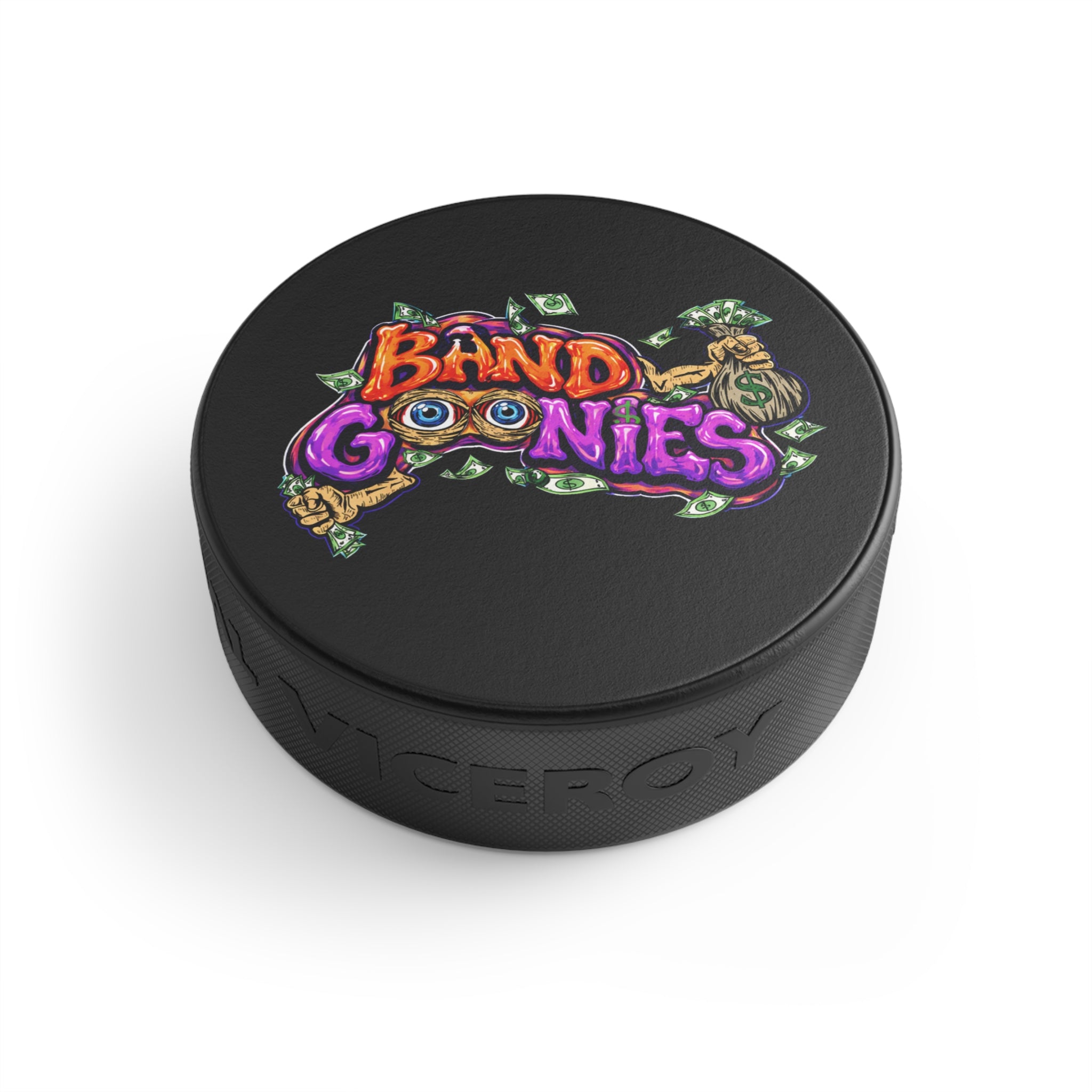 Hockey Puck | Orange & Purple Band Goonies