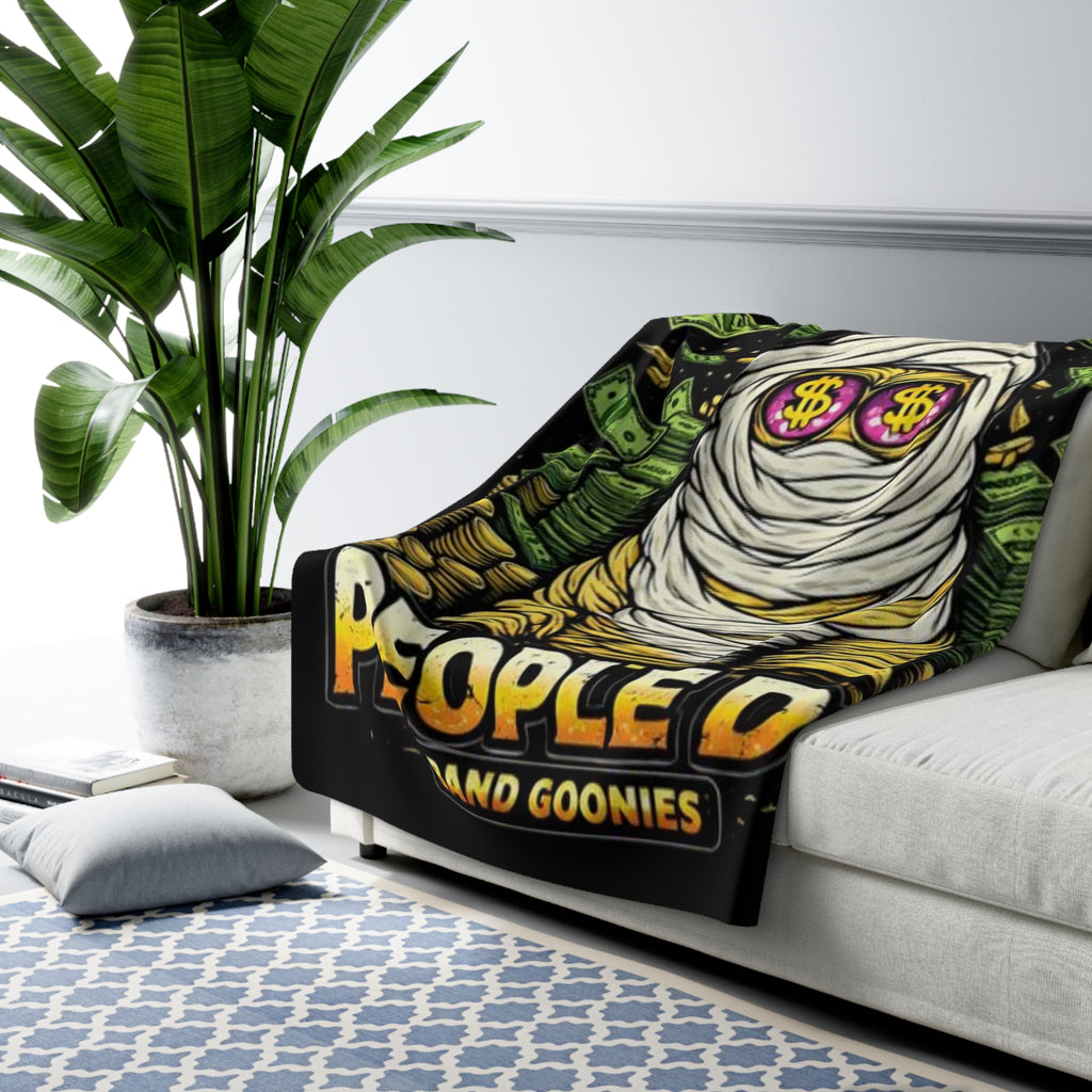Sherpa Fleece Blanket | OG Goonie "The Grind Dont Stop, People Do"