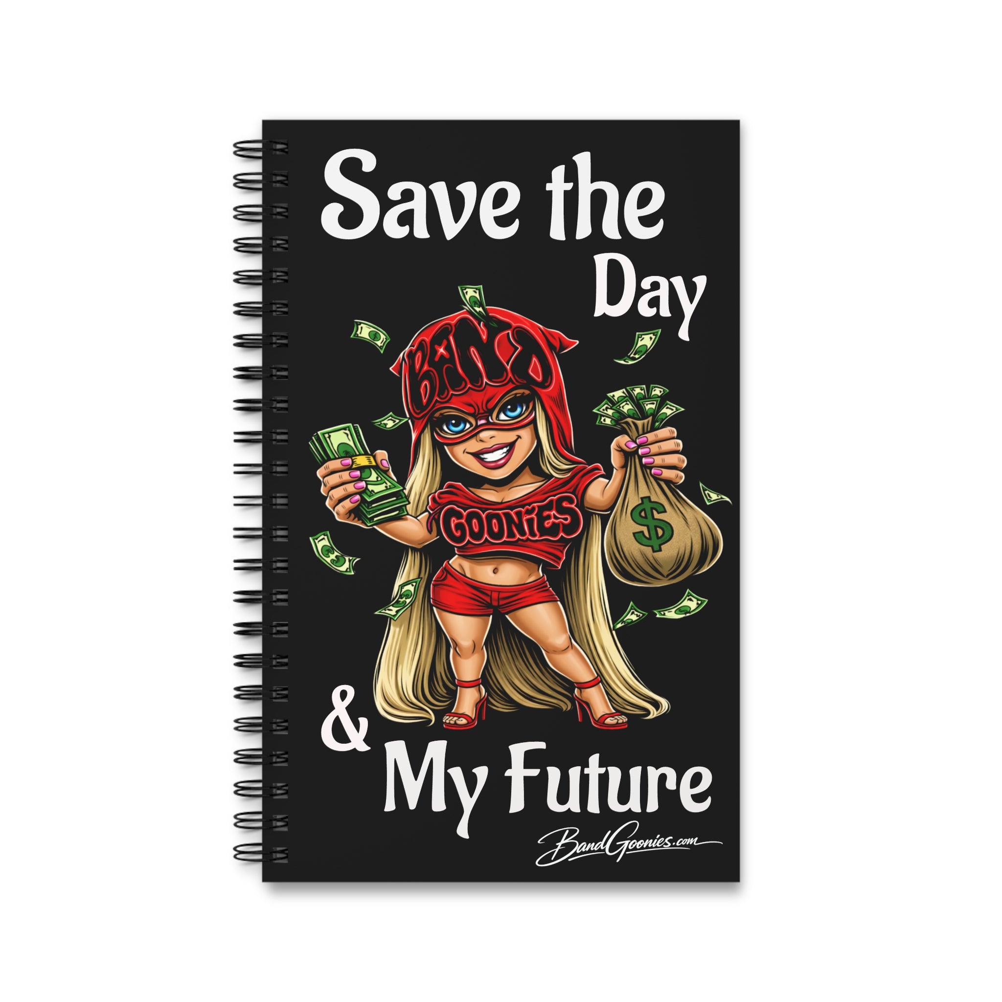 "Save the Day & My Future" Girl Goonie | Spiral Journal (80 Sheets)