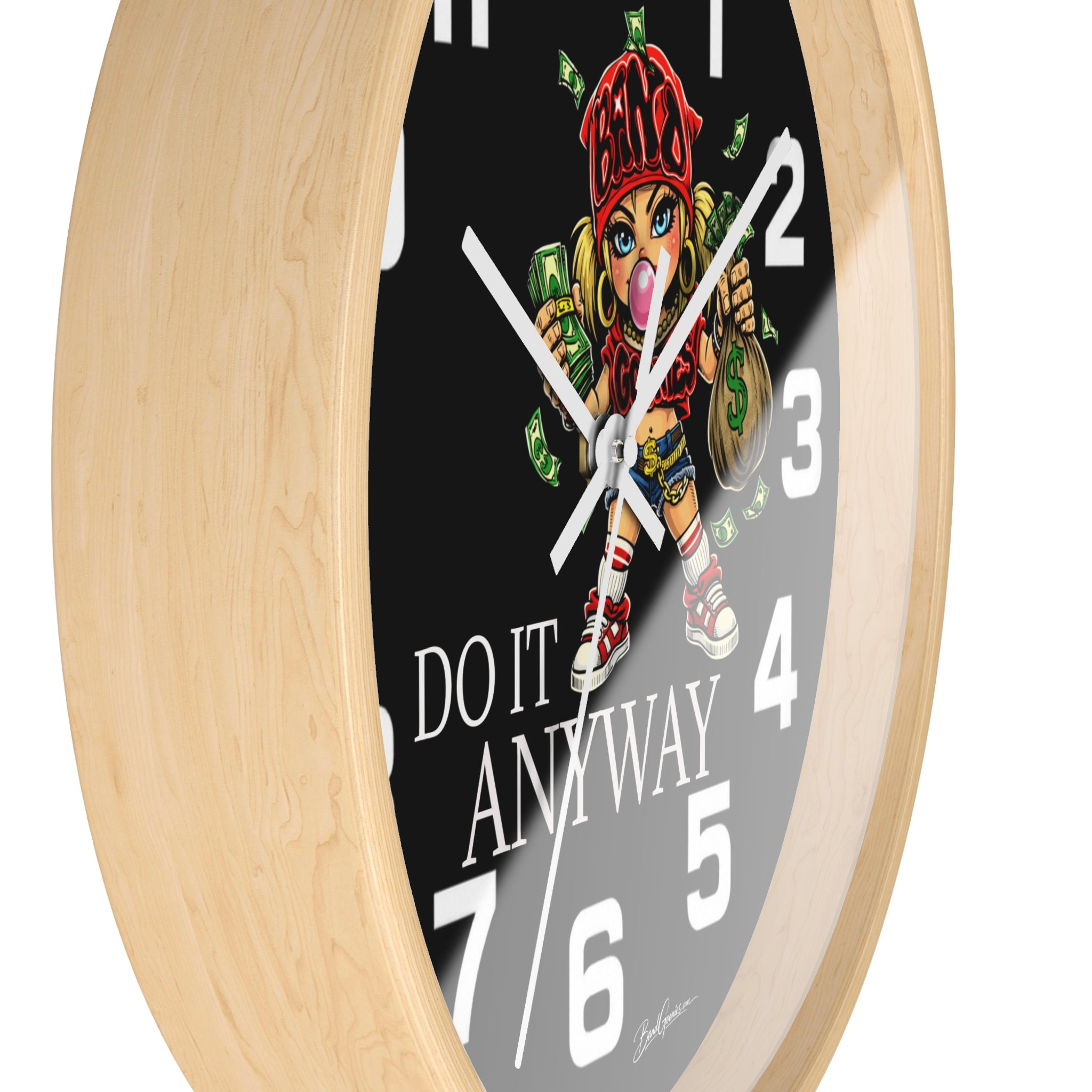 Wall Clock | Girl Goonie "Do it Anyway" (Round 10" x 10")