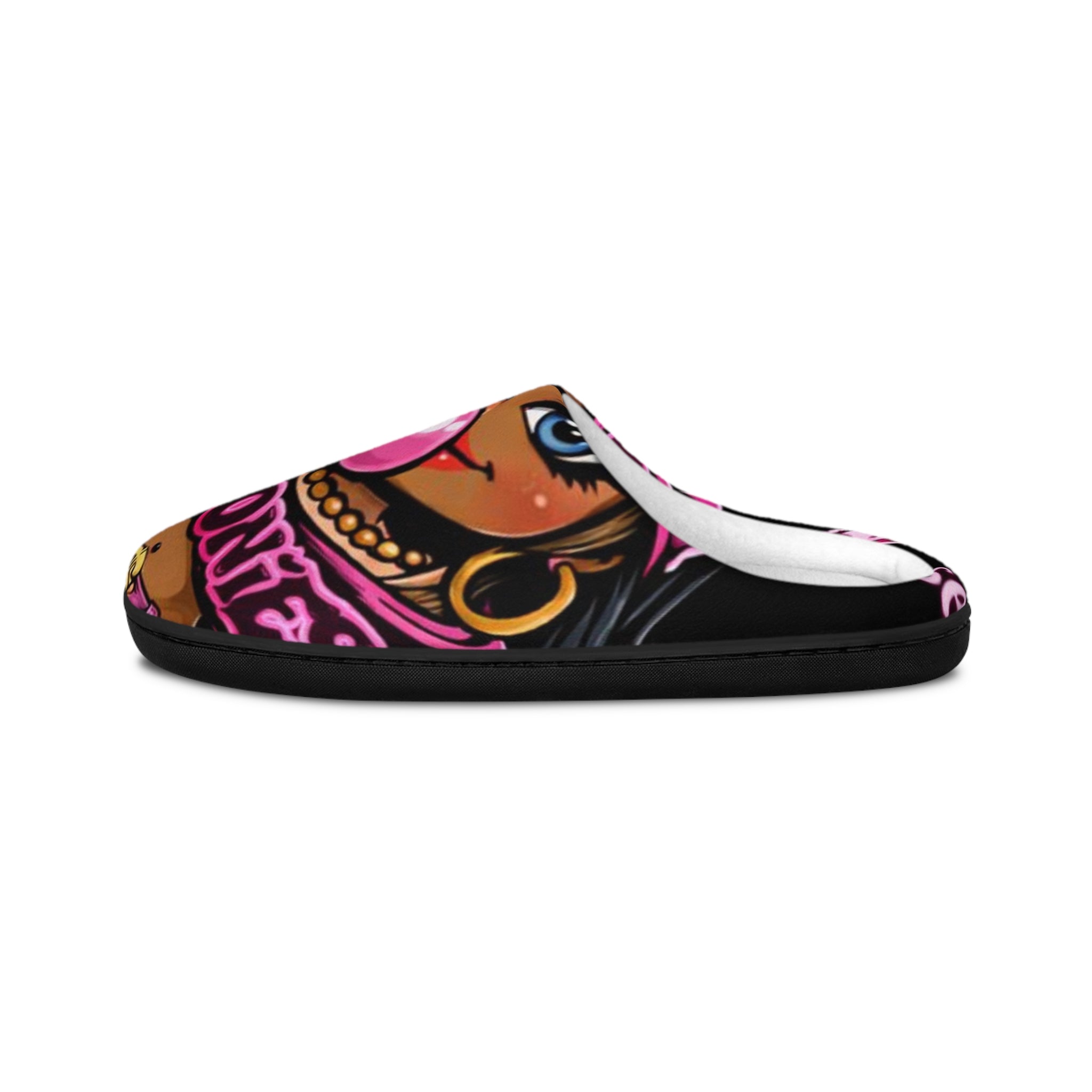 Women's Indoor Slippers | Pink Girl Goonie "Money Mindset"