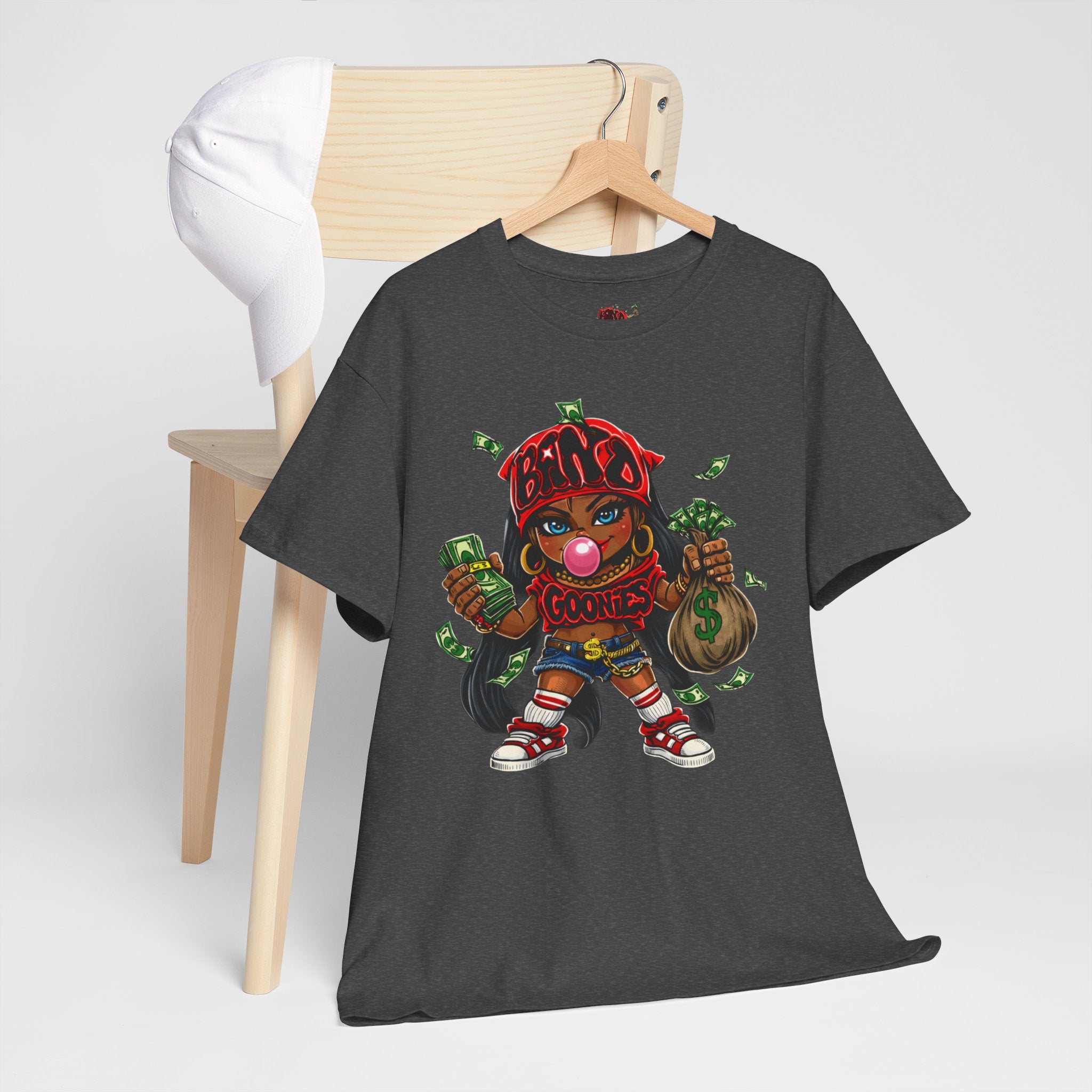 Heavy Cotton T-Shirt | Girl Goonie "Bubblegum Girl"
