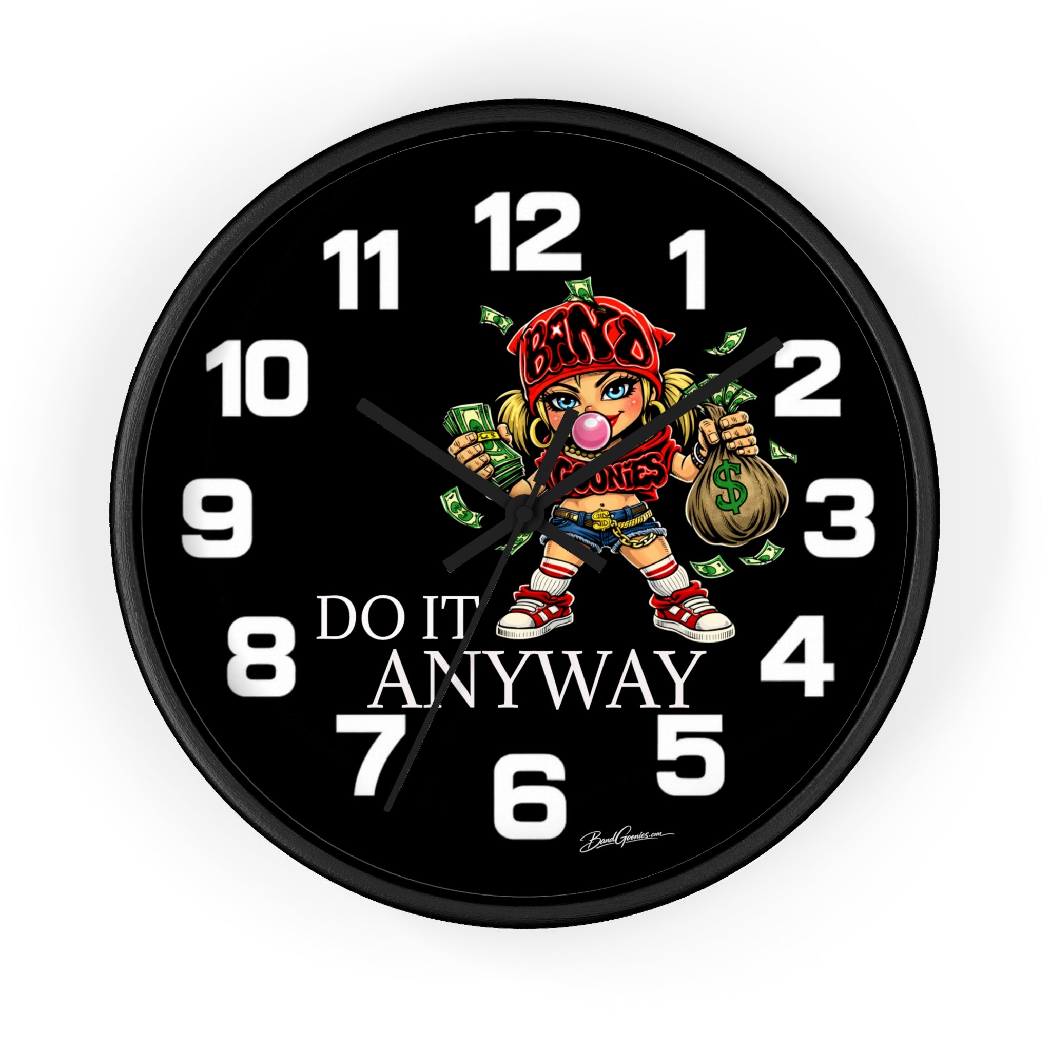 Wall Clock | Girl Goonie "Do it Anyway" (Round 10" x 10")