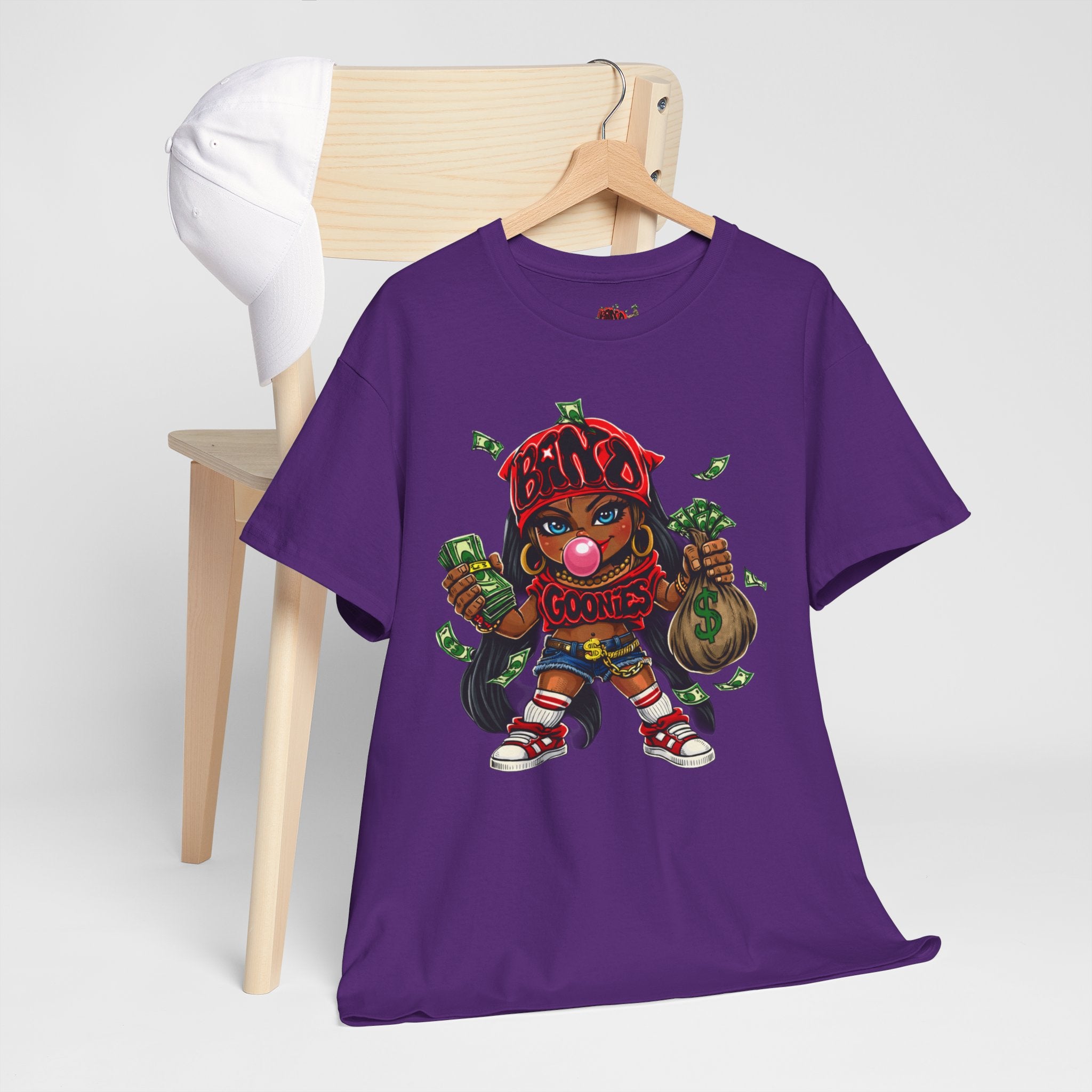 Heavy Cotton T-Shirt | Girl Goonie "Bubblegum Girl"