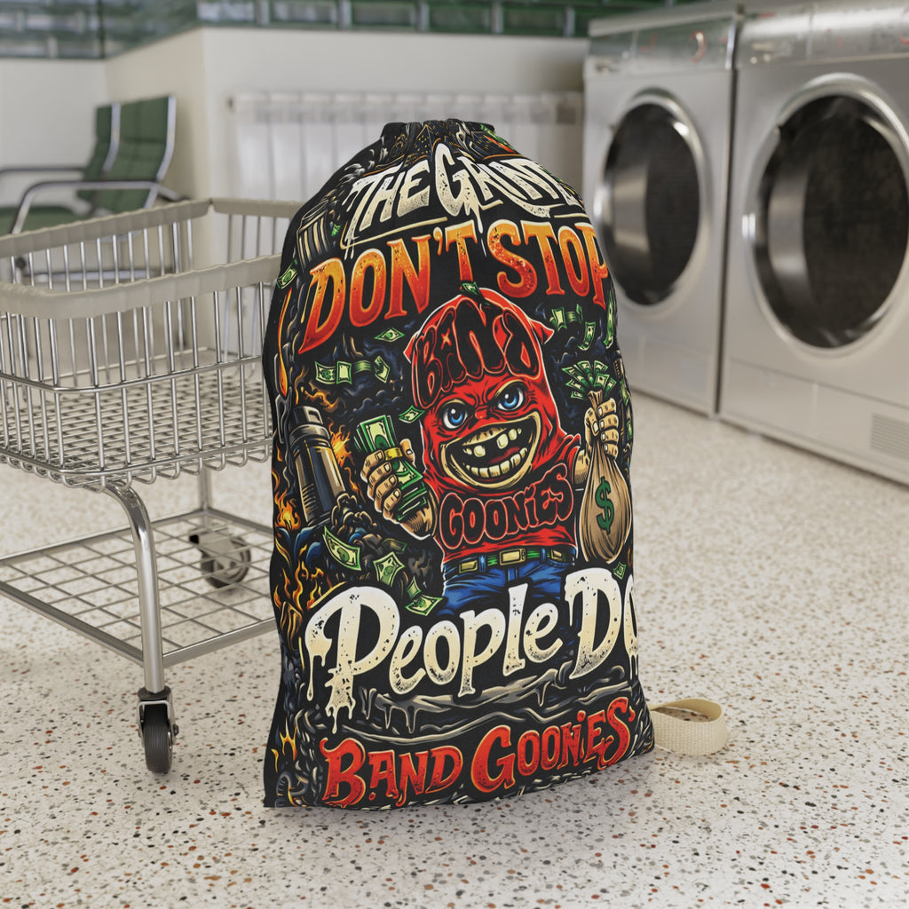 Laundry Bag | Red Goonie "The Grind Don't Stop, People Do"