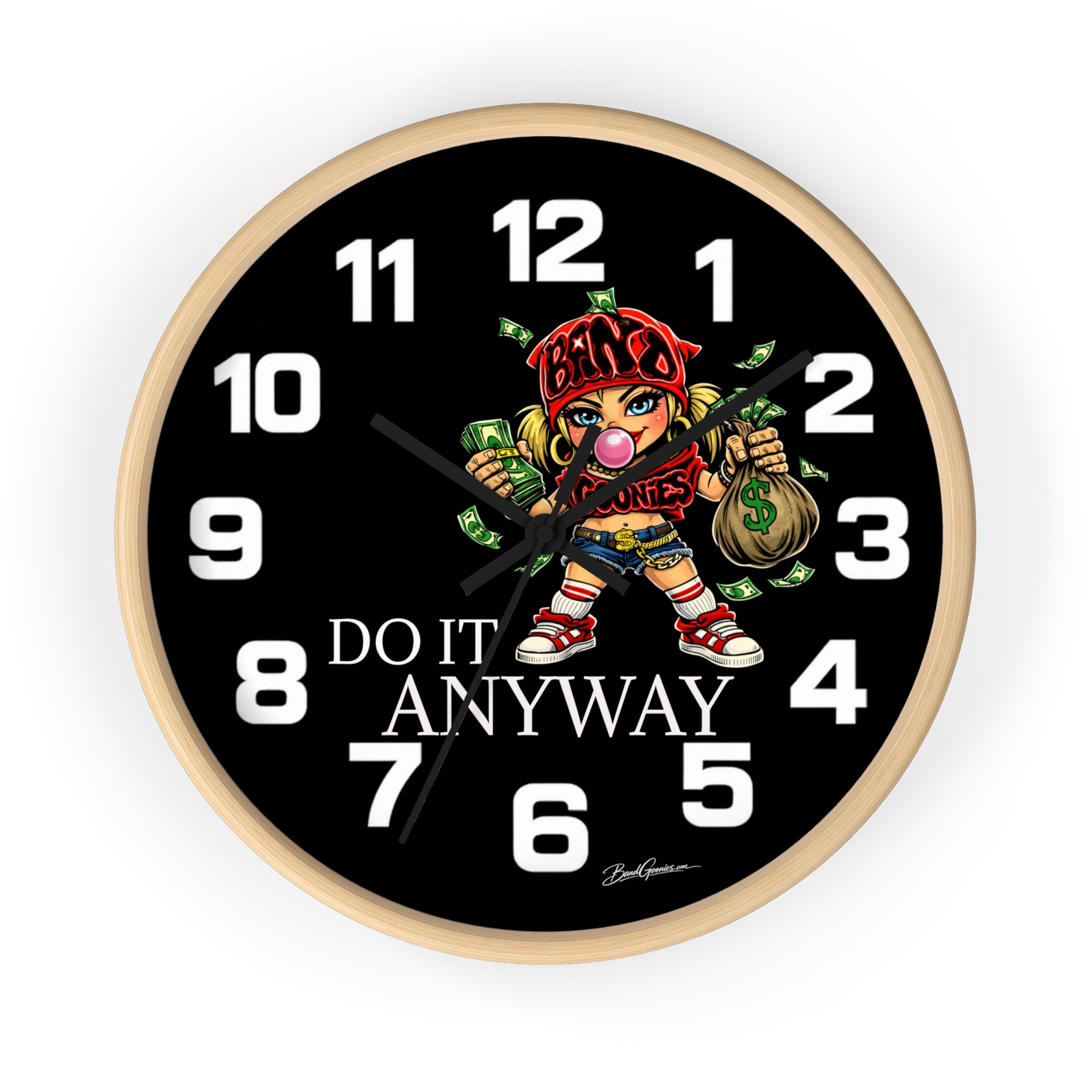 Wall Clock | Girl Goonie "Do it Anyway" (Round 10" x 10")