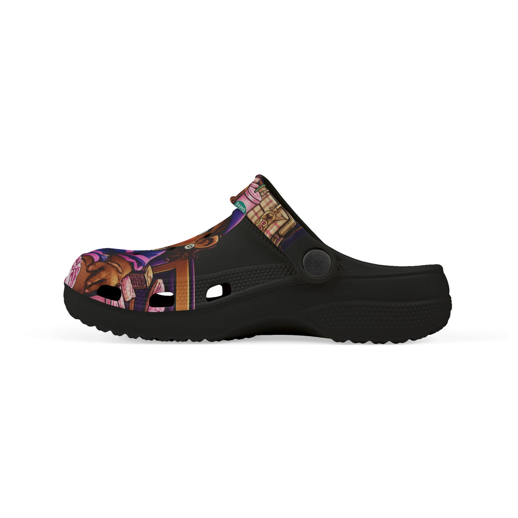 Kid's Foam Clogs (Black) | Pink BG Babies "Sunroofs & Starbucks"