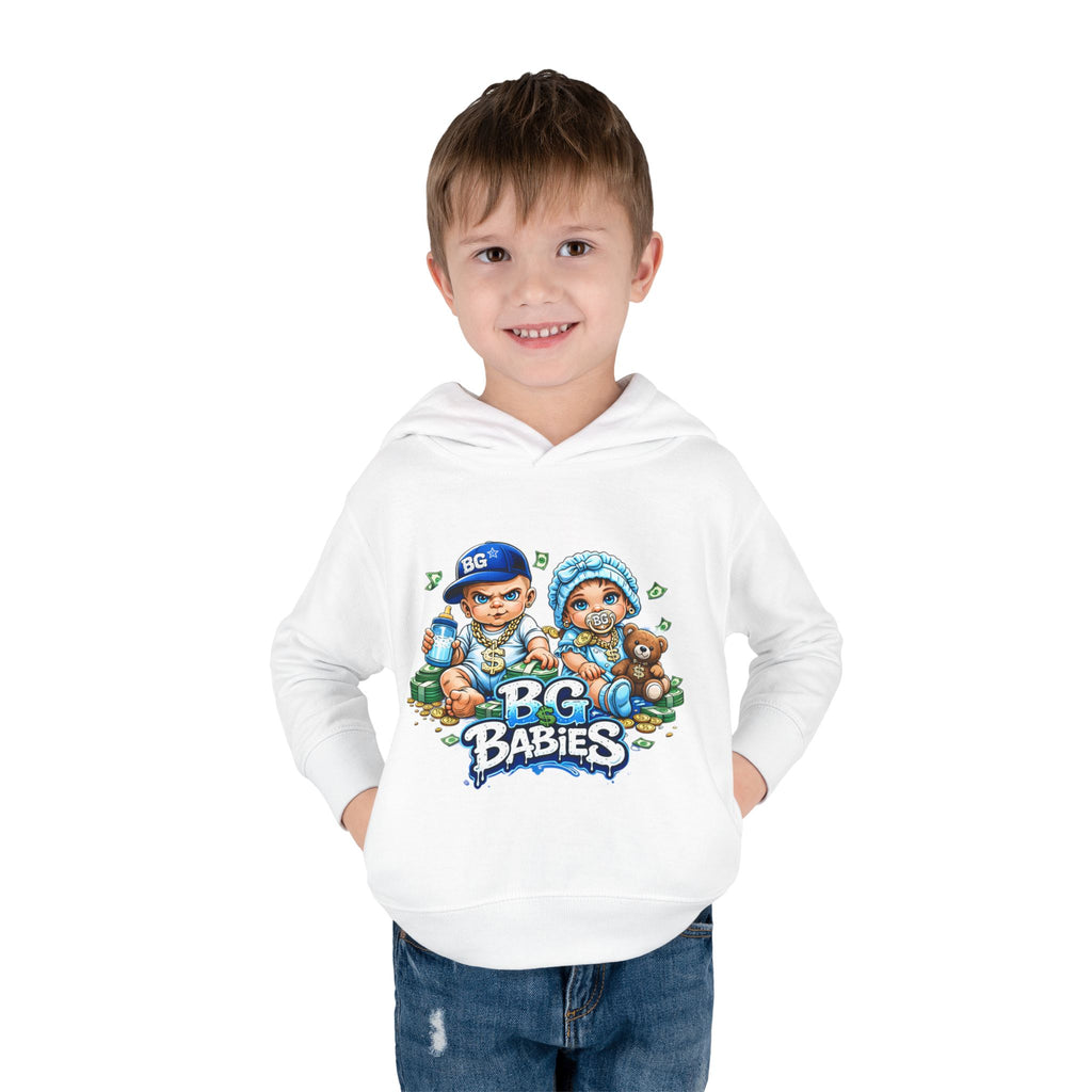 Toddler Pullover Fleece Hoodie | Blue BG Babies