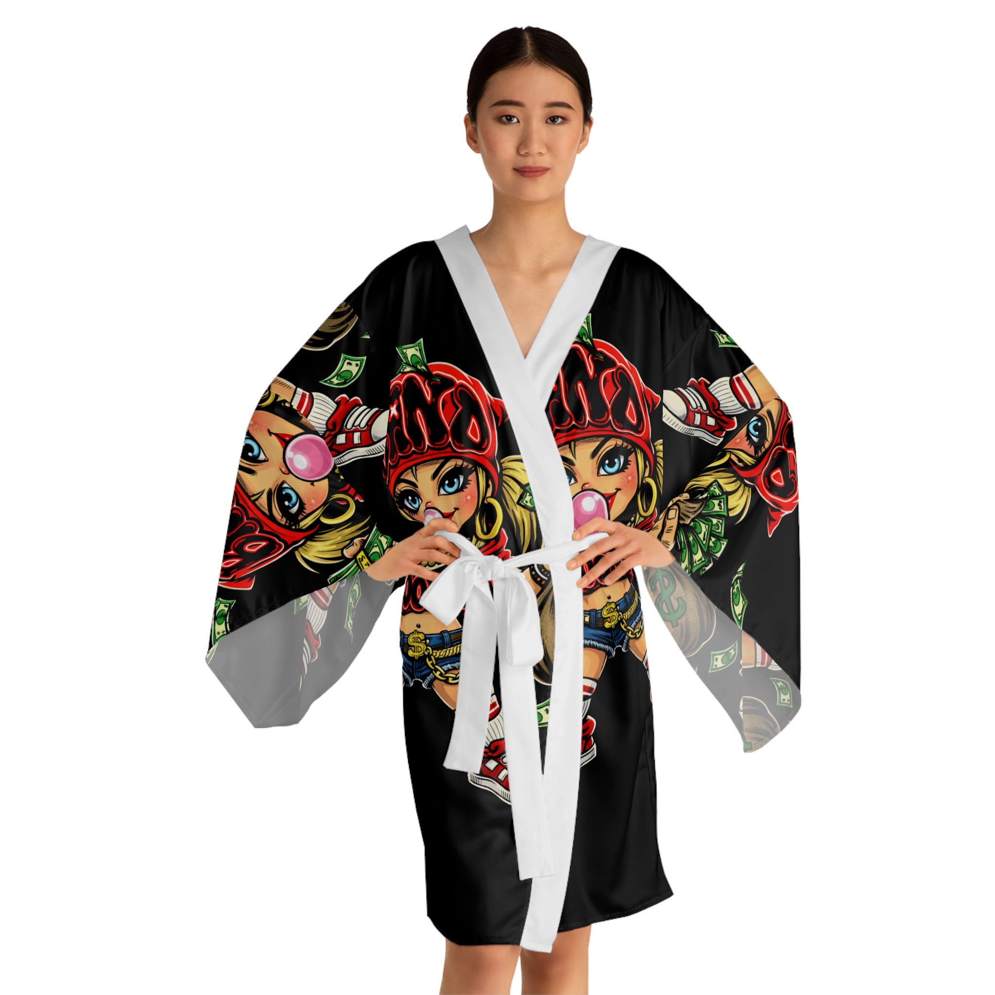 Long Sleeve Robe | Goonie Girl | Red & Black