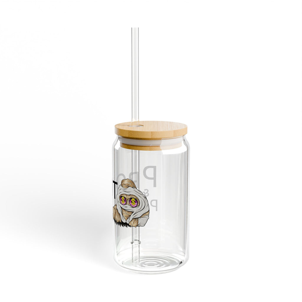 Sipper Glass with Lid & Straw | OG Goonie "Profit & positivity" (16oz)