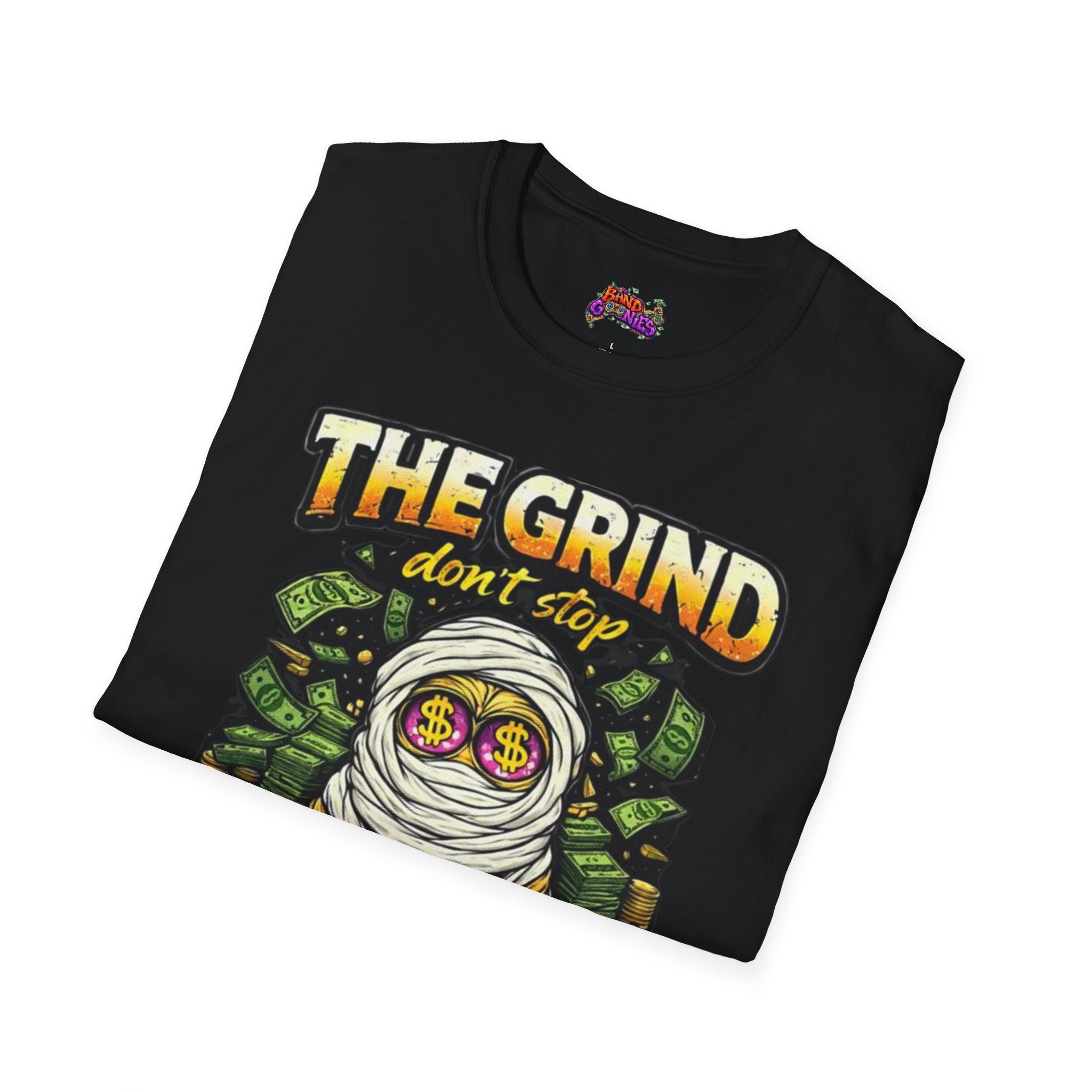 Unisex Soft Style T-Shirt | OG Goonie "The Grind don't stop, People do"