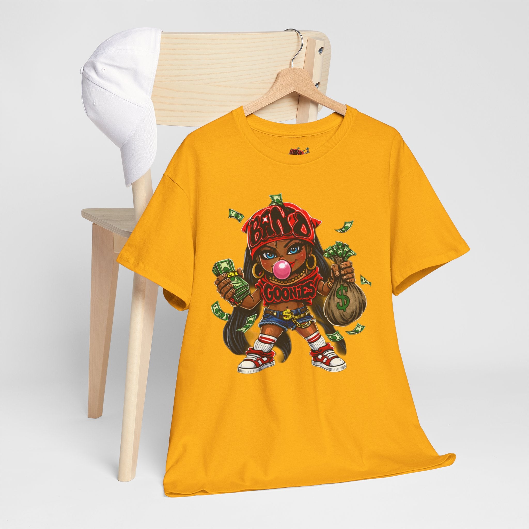 Heavy Cotton T-Shirt | Girl Goonie "Bubblegum Girl"