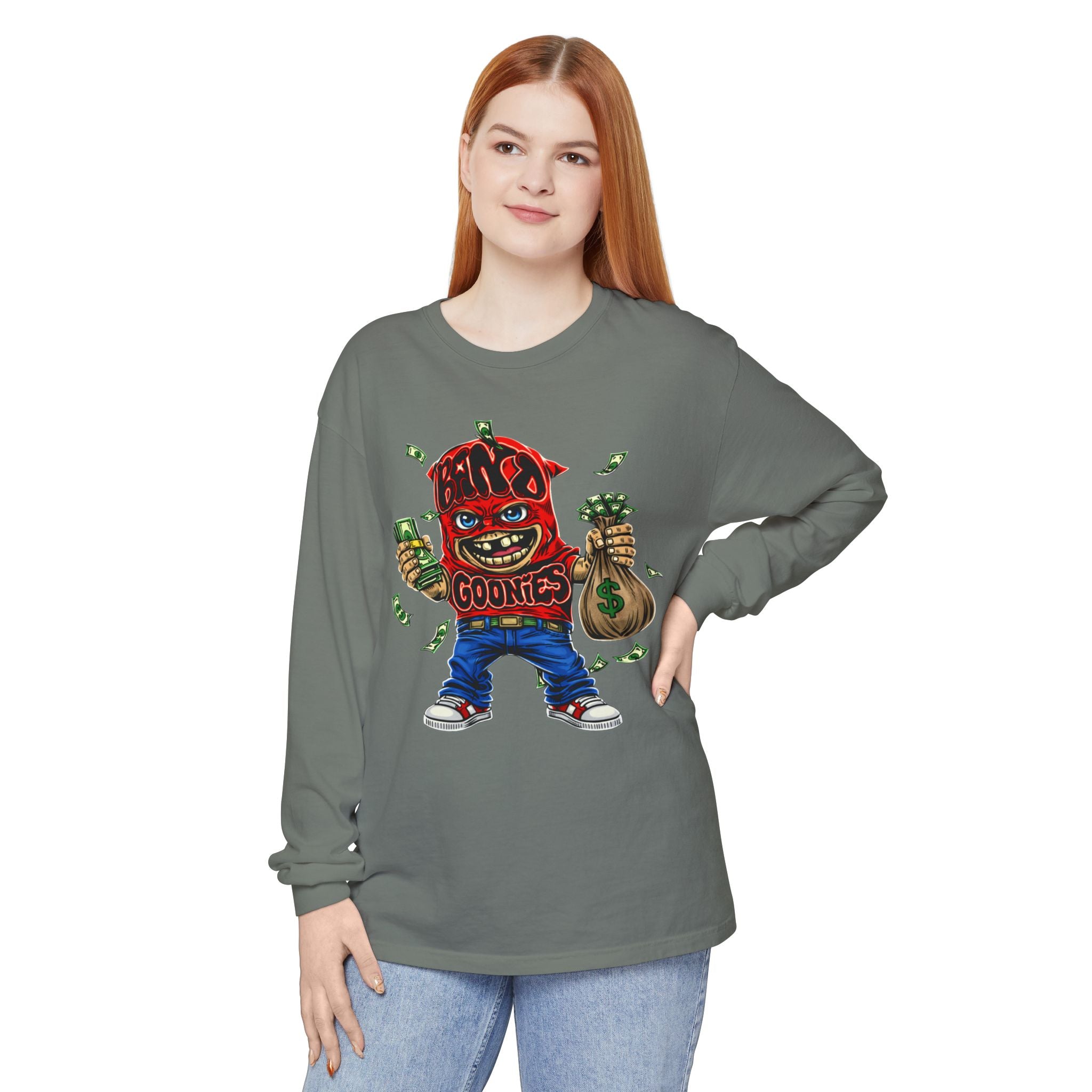 Garment-Dyed Long Sleeve T-Shirt | Red Band Goonie