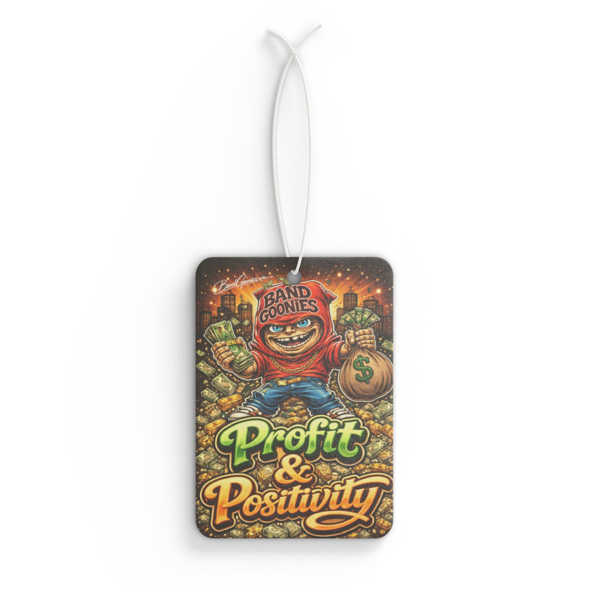 Car Air Freshener | Red Goonie "Profit & Positivity"