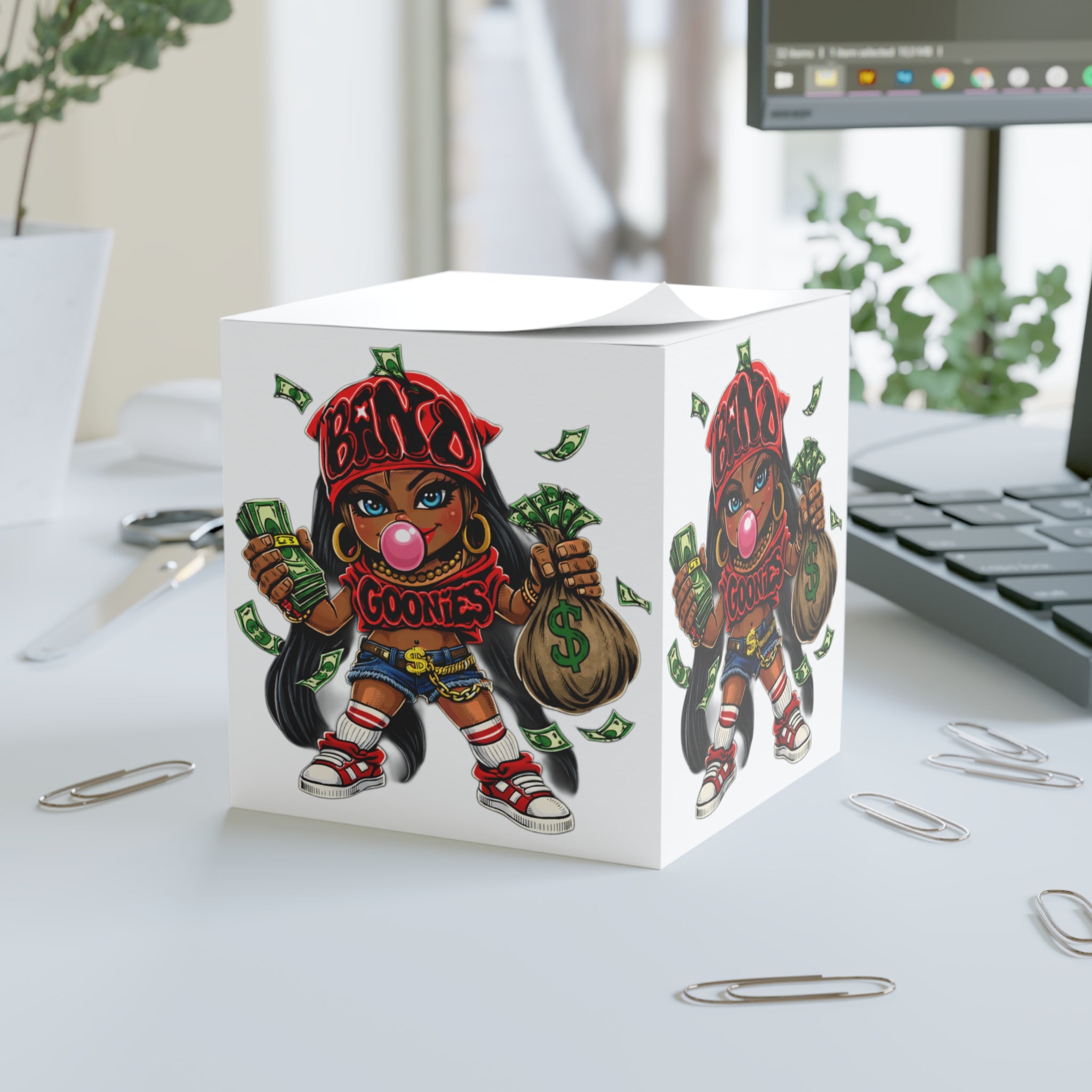 Red Girl Goonie Note Cube (700 Sheets)