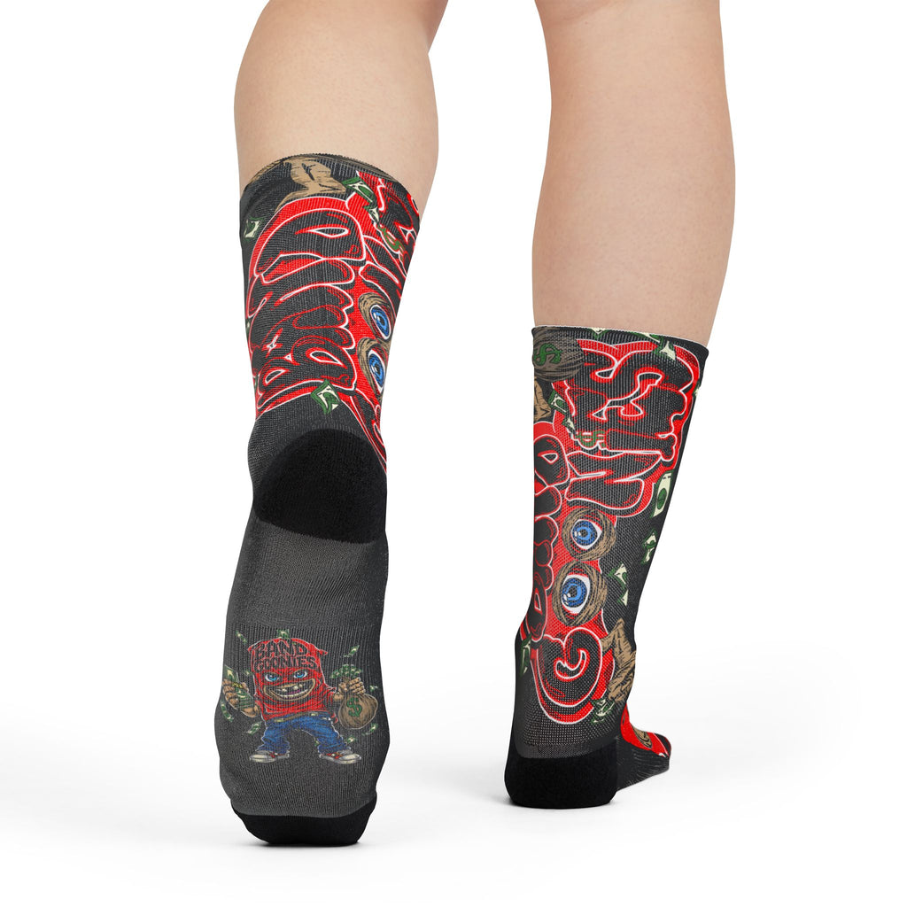 Red Band Goonie Crew Socks