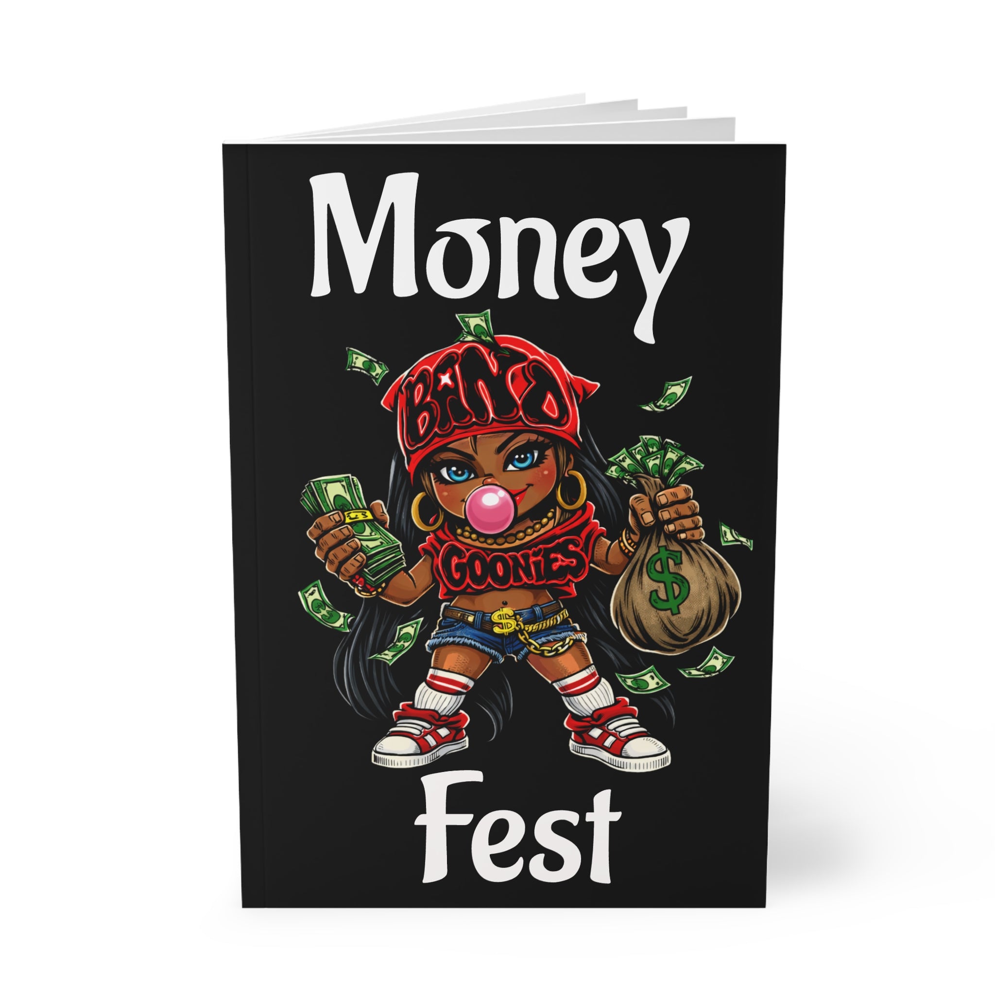 "Money Fest" Girl Goonie | Softcover A5 Notebook (75 Sheets)