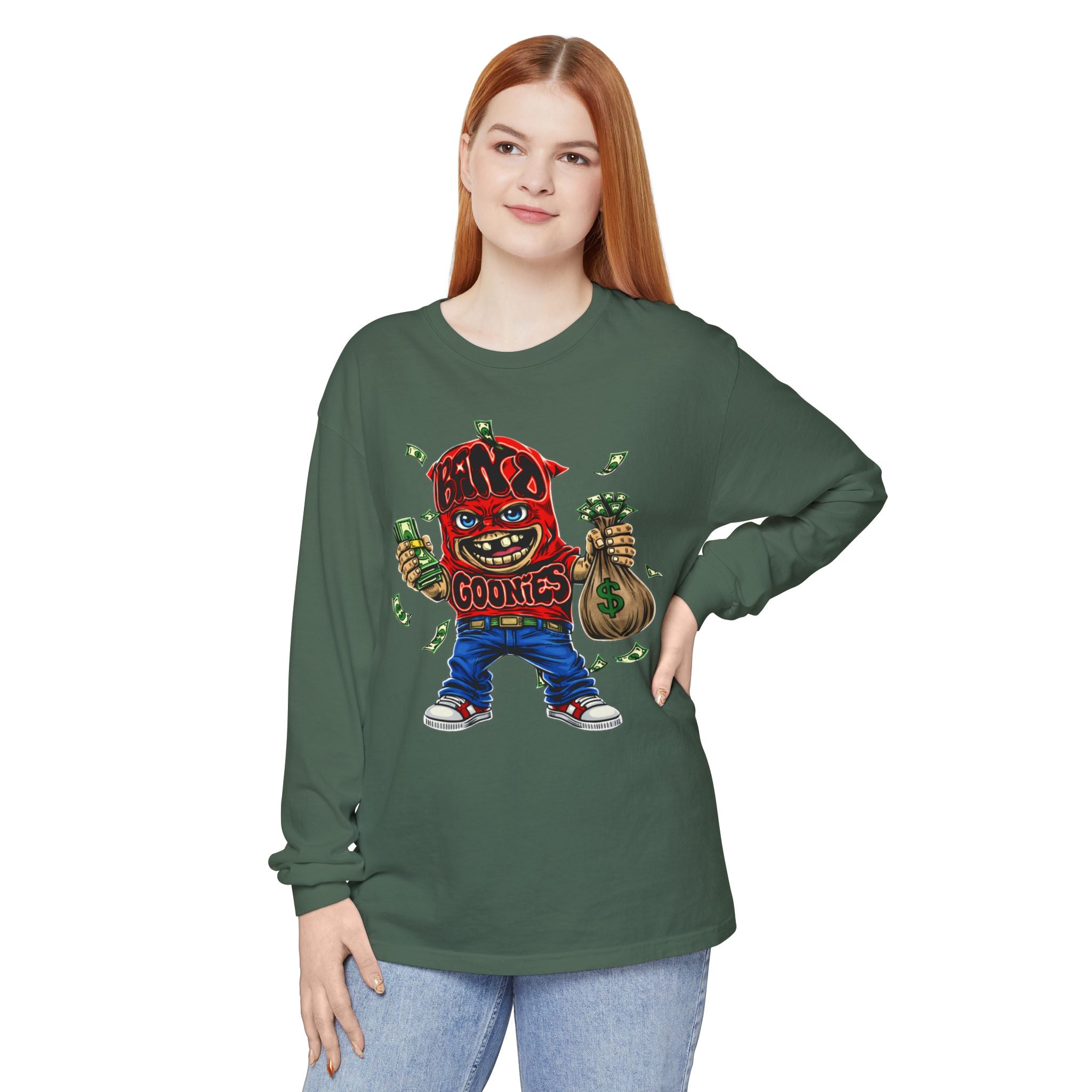 Garment-Dyed Long Sleeve T-Shirt | Red Band Goonie