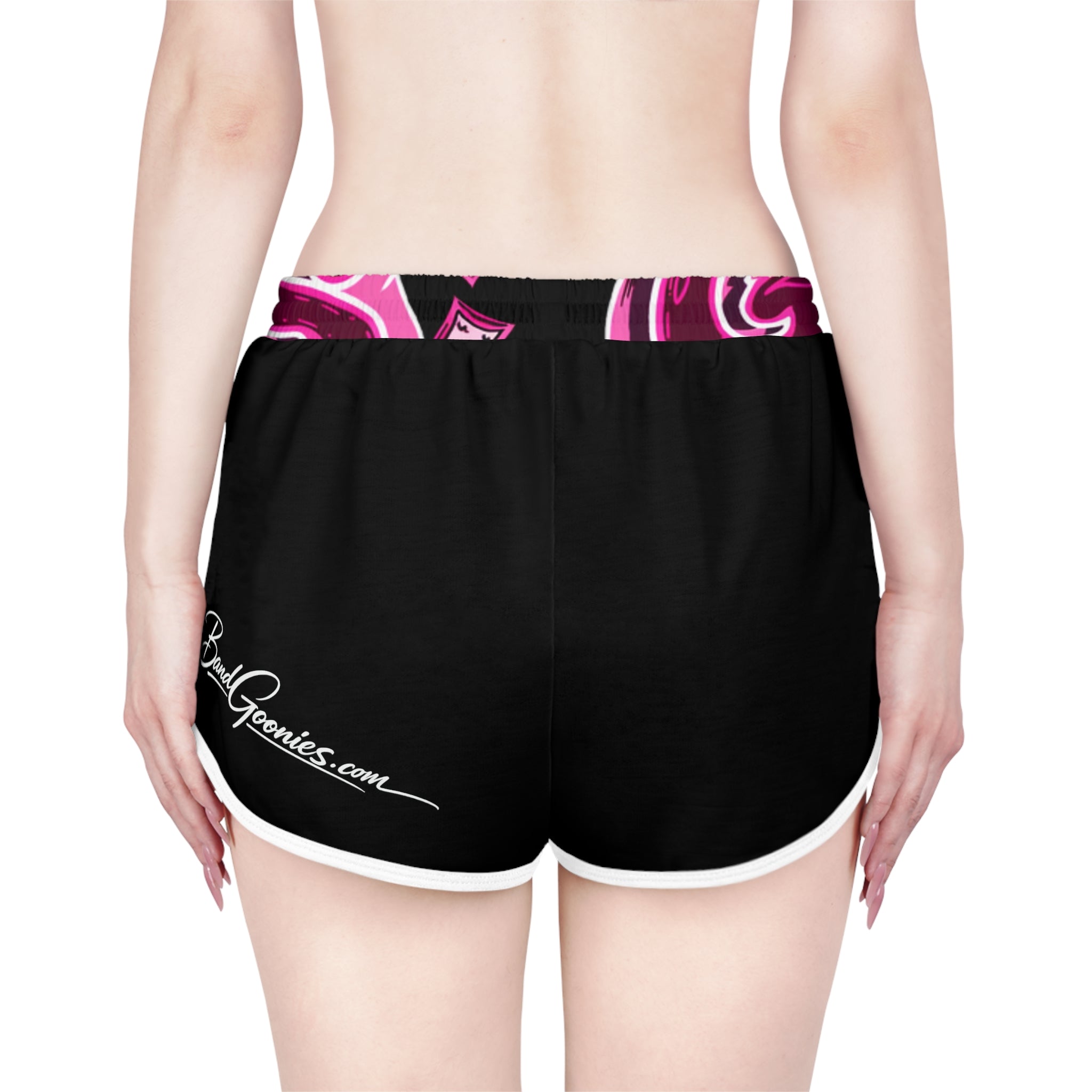 Women's Relaxed Shorts (Black) | Pink Band Goonies
