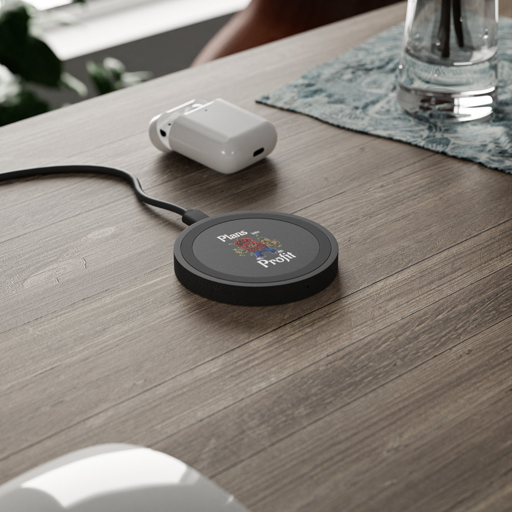 "Plans into Profit" Red Goonie Wireless Charging Pad