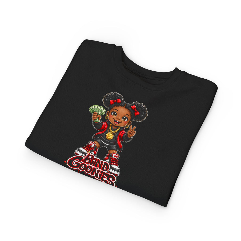 Toddler Sweatshirt | Red Girl Goonie "Money Puffs"