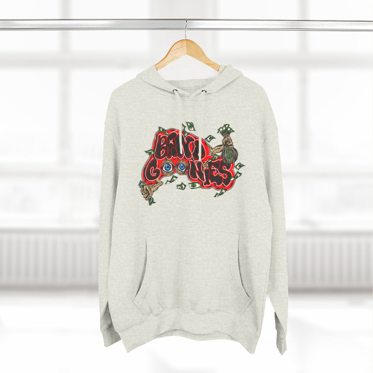 Three-Panel Fleece Hoodie