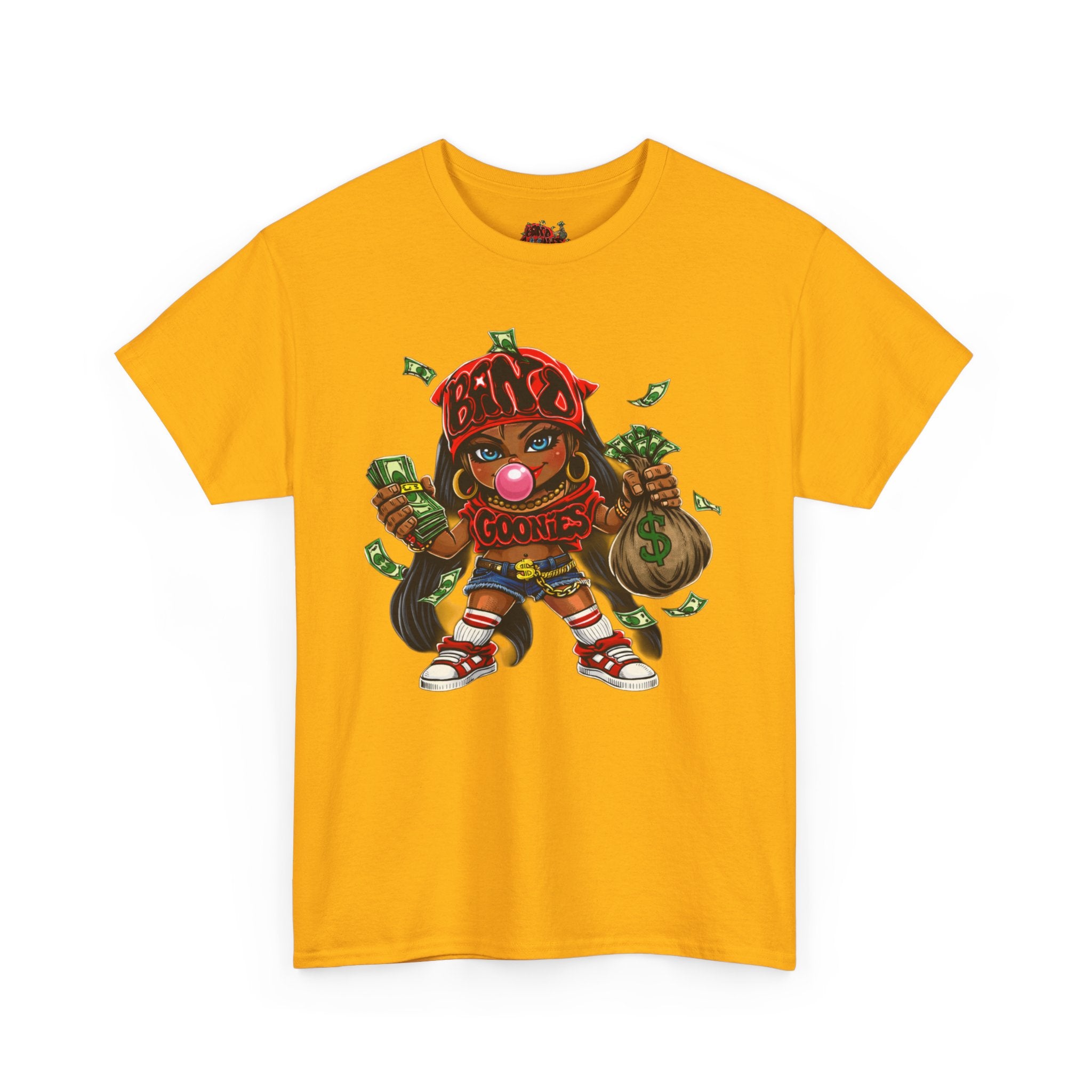 Heavy Cotton T-Shirt | Girl Goonie "Bubblegum Girl"
