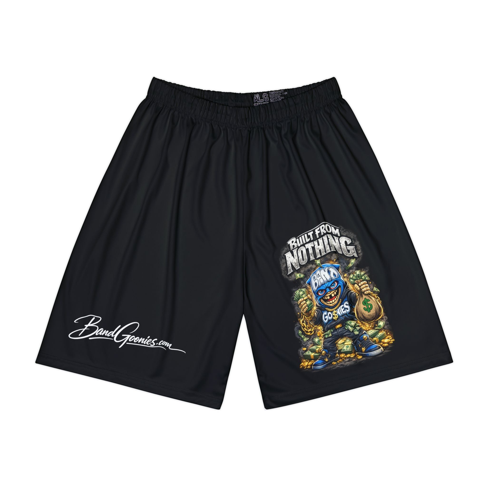 Men’s Sports Shorts (Black) | Blue Goonie "Built from Nothing"
