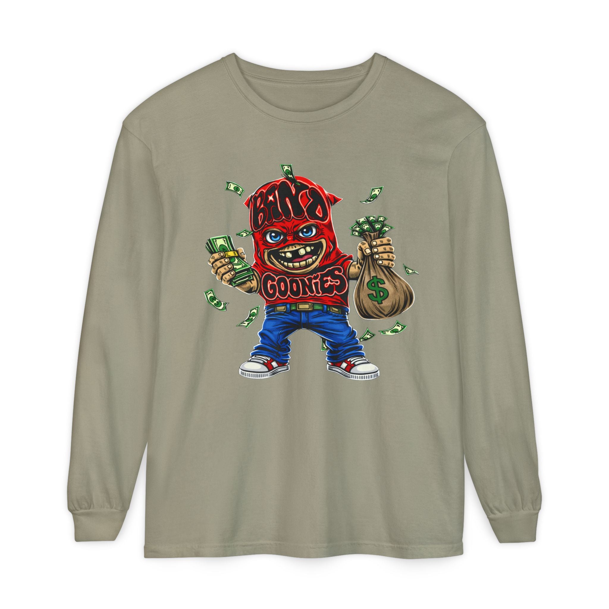 Garment-Dyed Long Sleeve T-Shirt | Red Band Goonie