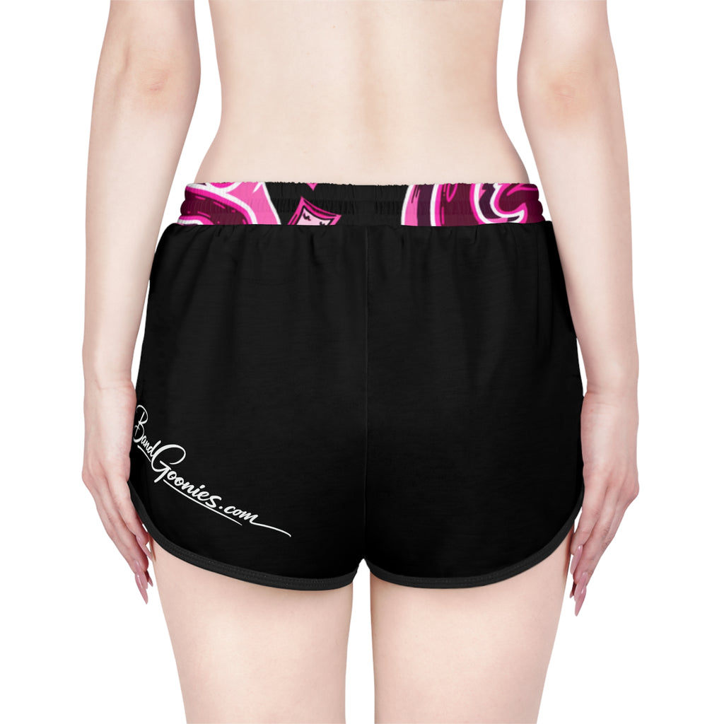 Women's Relaxed Shorts (Black) | Pink Band Goonies
