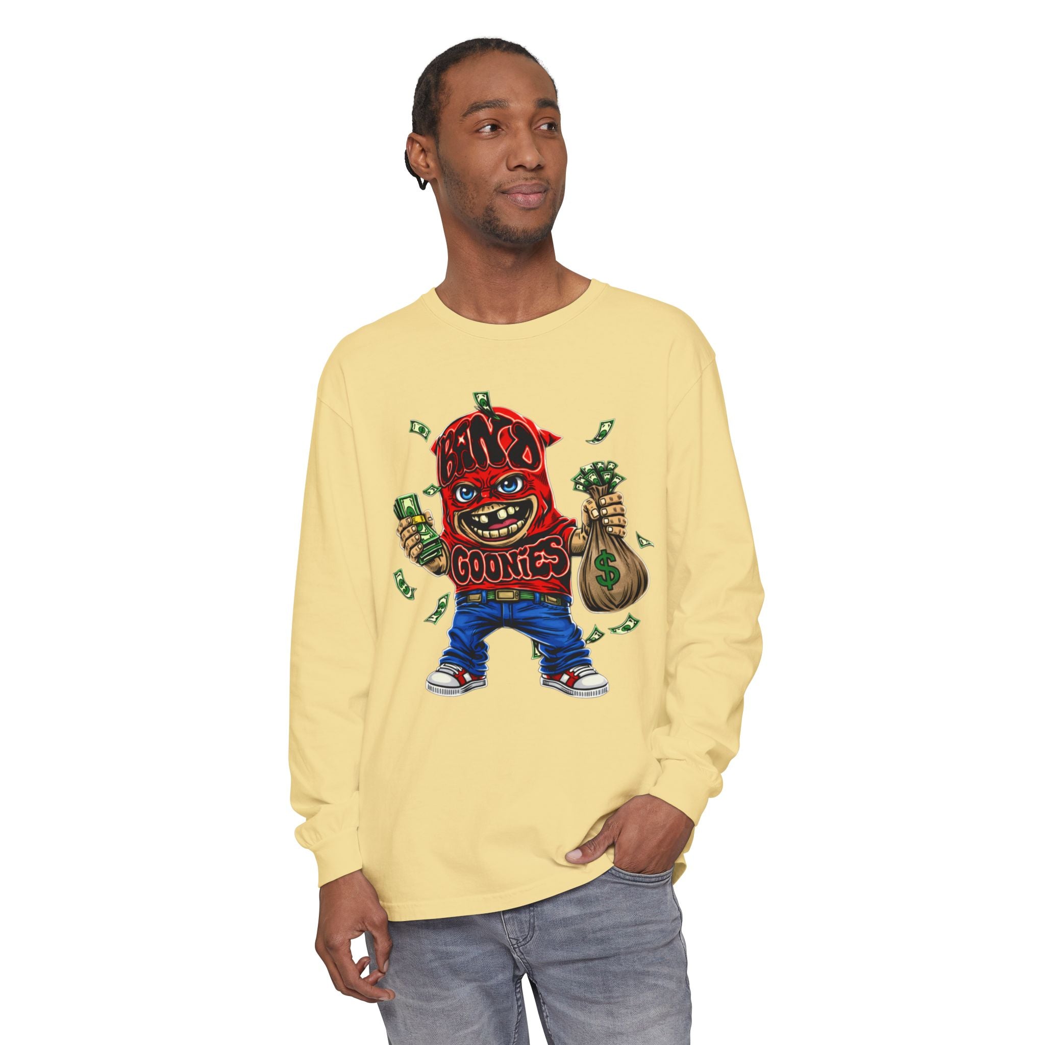 Garment-Dyed Long Sleeve T-Shirt | Red Band Goonie
