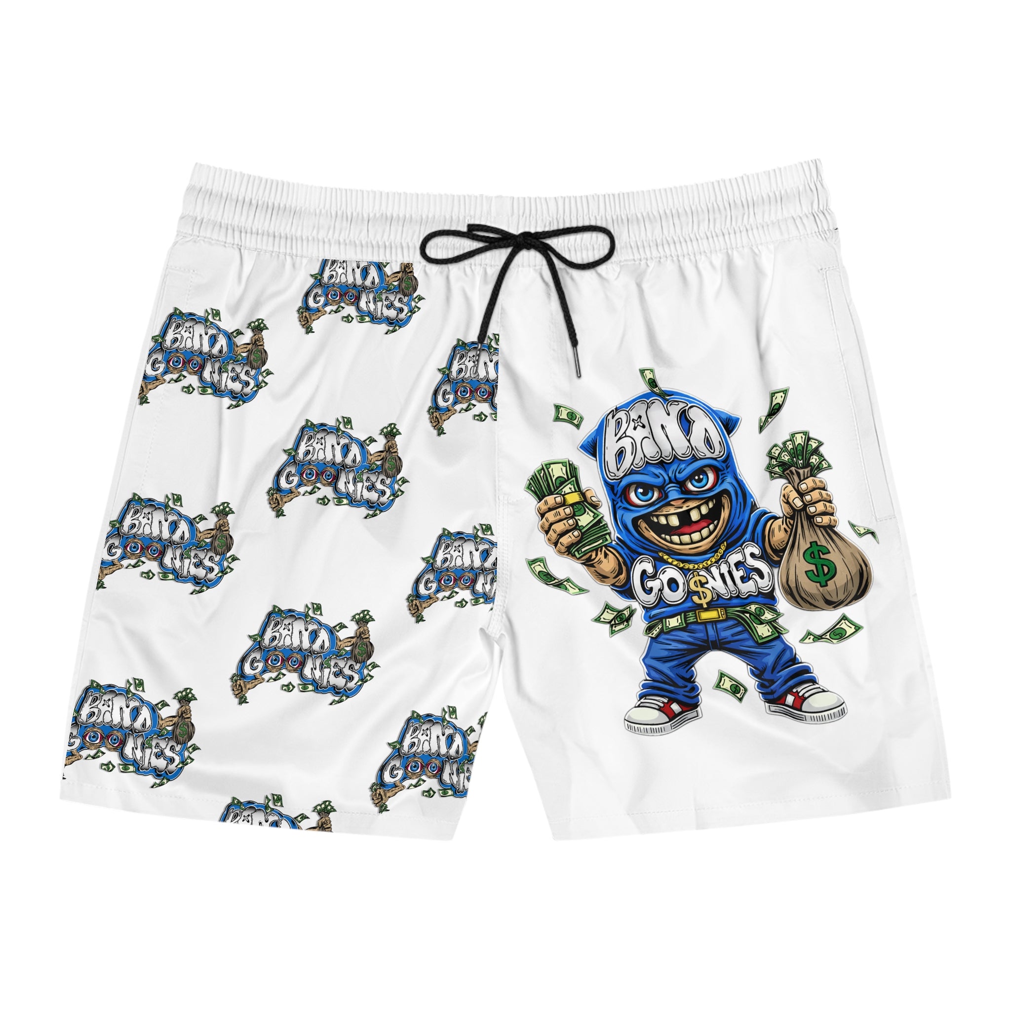 Men's Mid-Length Swim Shorts | Whie & Blue