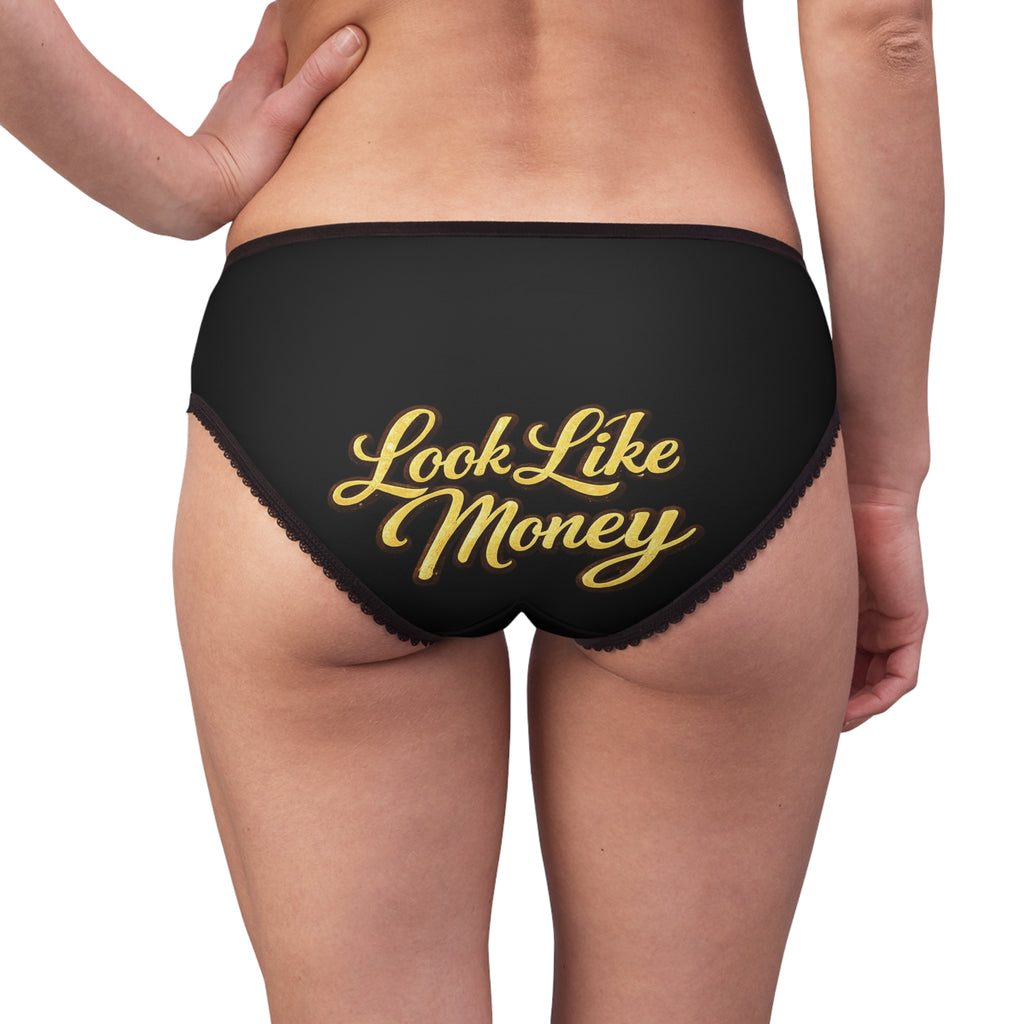 Women's Briefs (Black) | Red Girl Goonie "Look Like Money"