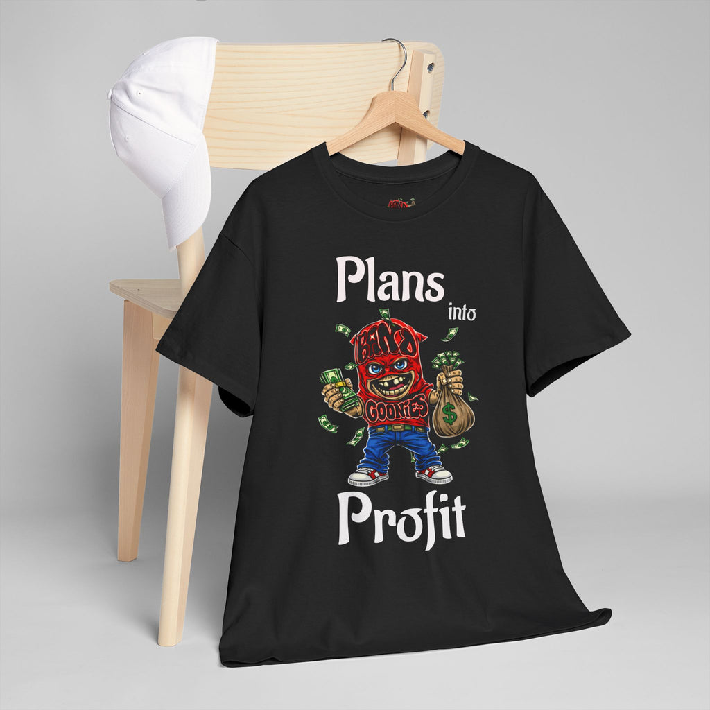 Heavy Cotton T-Shirt | Red Goonie "Plans into Profit"