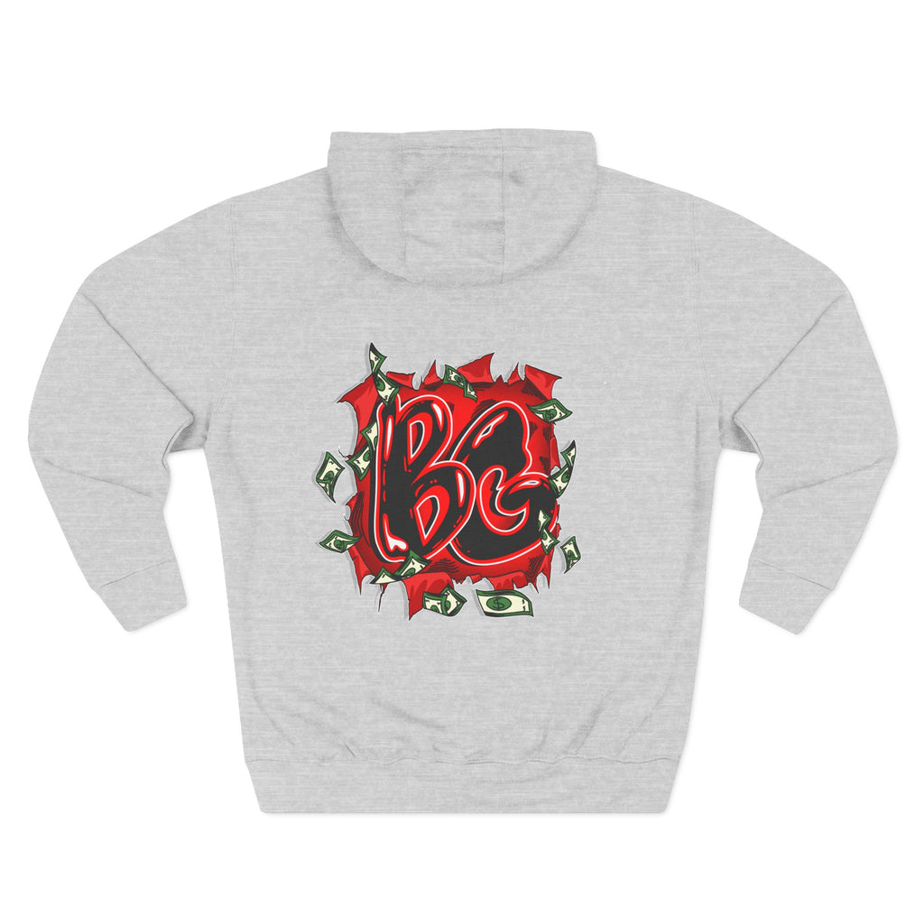 Three-Panel Fleece Hoodie