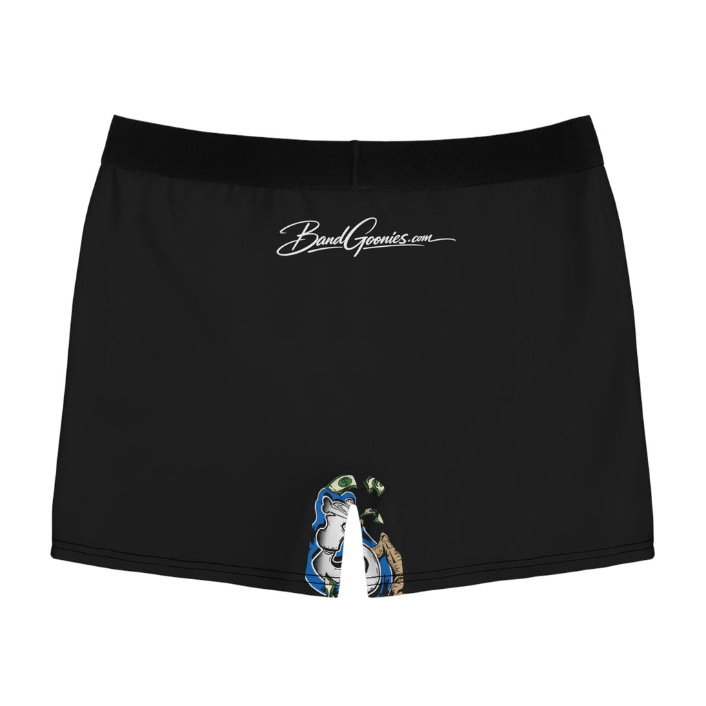 Men's Boxer Briefs (Black) | Blue Goonie "Money Follows Mindset"