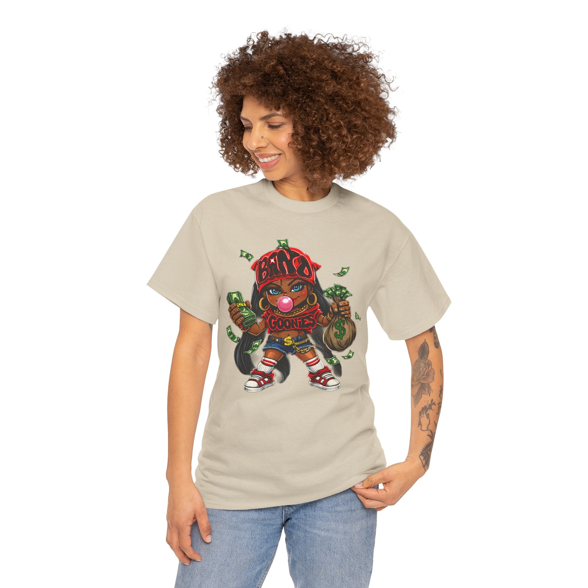 Heavy Cotton T-Shirt | Girl Goonie "Bubblegum Girl"