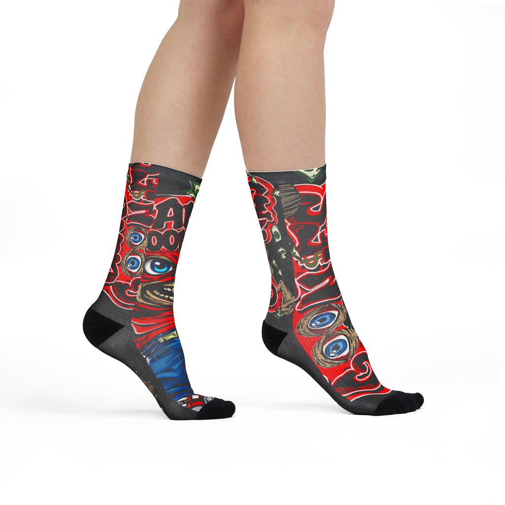 Red Band Goonie Crew Socks