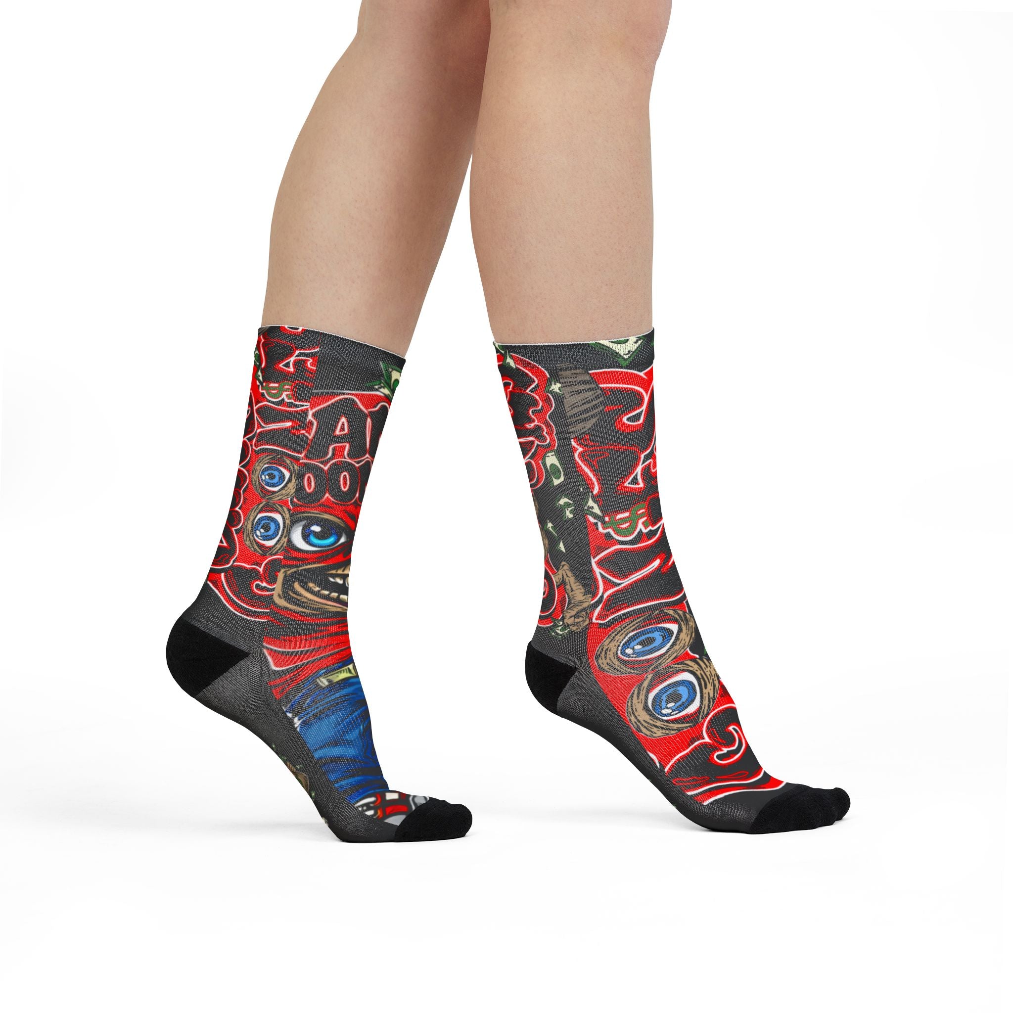 Red Band Goonie Crew Socks