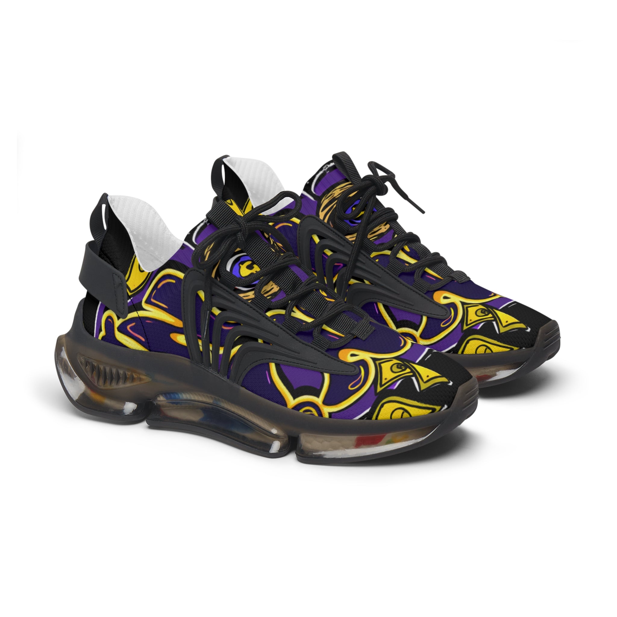 Women's Mesh Sneakers | Purple & Yellow Band Goonies
