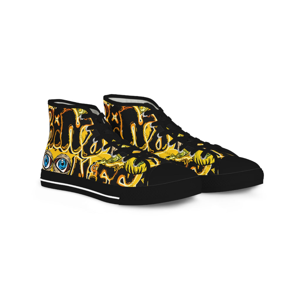 Men's High Top Sneakers | Yellow Band Goonies