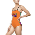 Women's One-piece Swimsuit | Orange & Purple Band Goonies